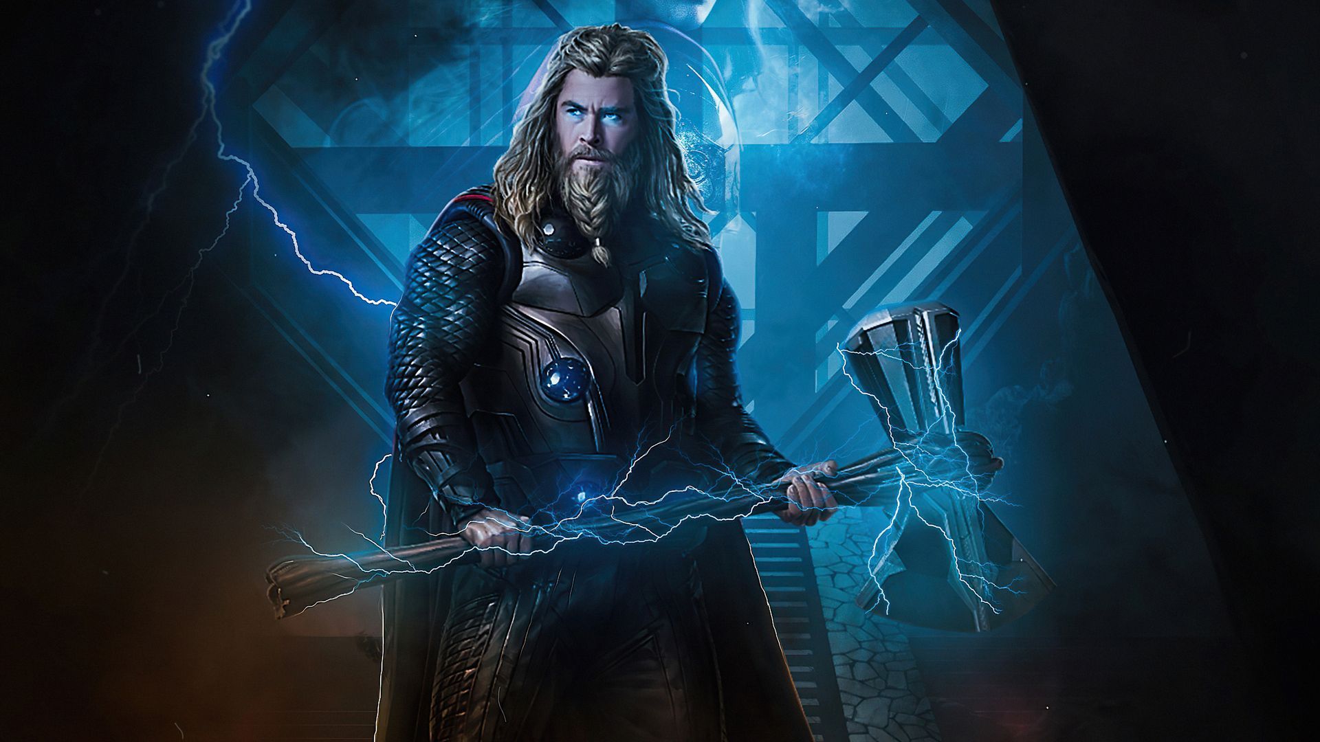 The image of thor holding a hammer in front - Thor