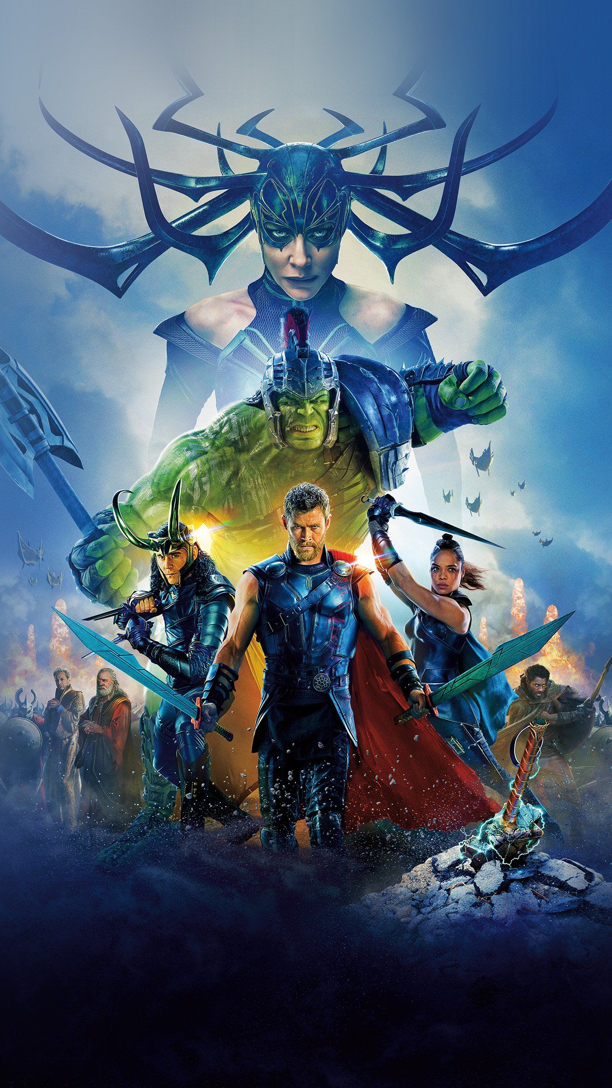 Thor Ragnarok 2017 Phone Wallpaper in 2020 Thor ragnarok, Phone wallpaper, Wallpaper phone - Thor