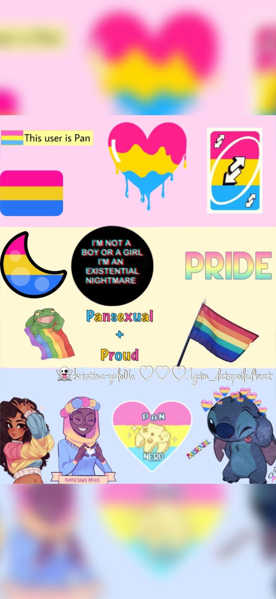 A collage of images and text, including a rainbow heart, a rainbow flag, and text that says 