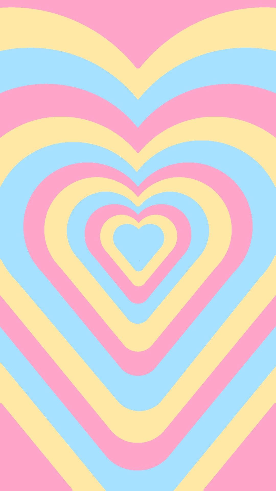 Download Pansexual Pastel Spiral Heart Tunnel Wallpaper