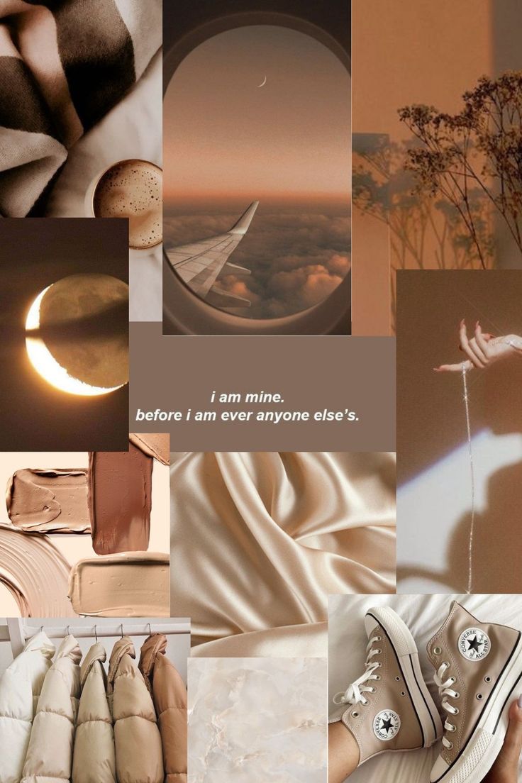 A collage of pictures with different colors and textures - Beige