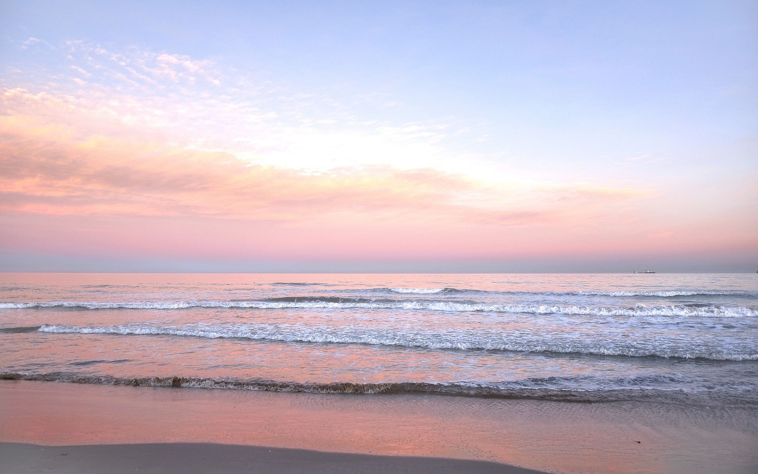 Sunrise Beach Wallpaper and Background 4K, HD, Dual Screen