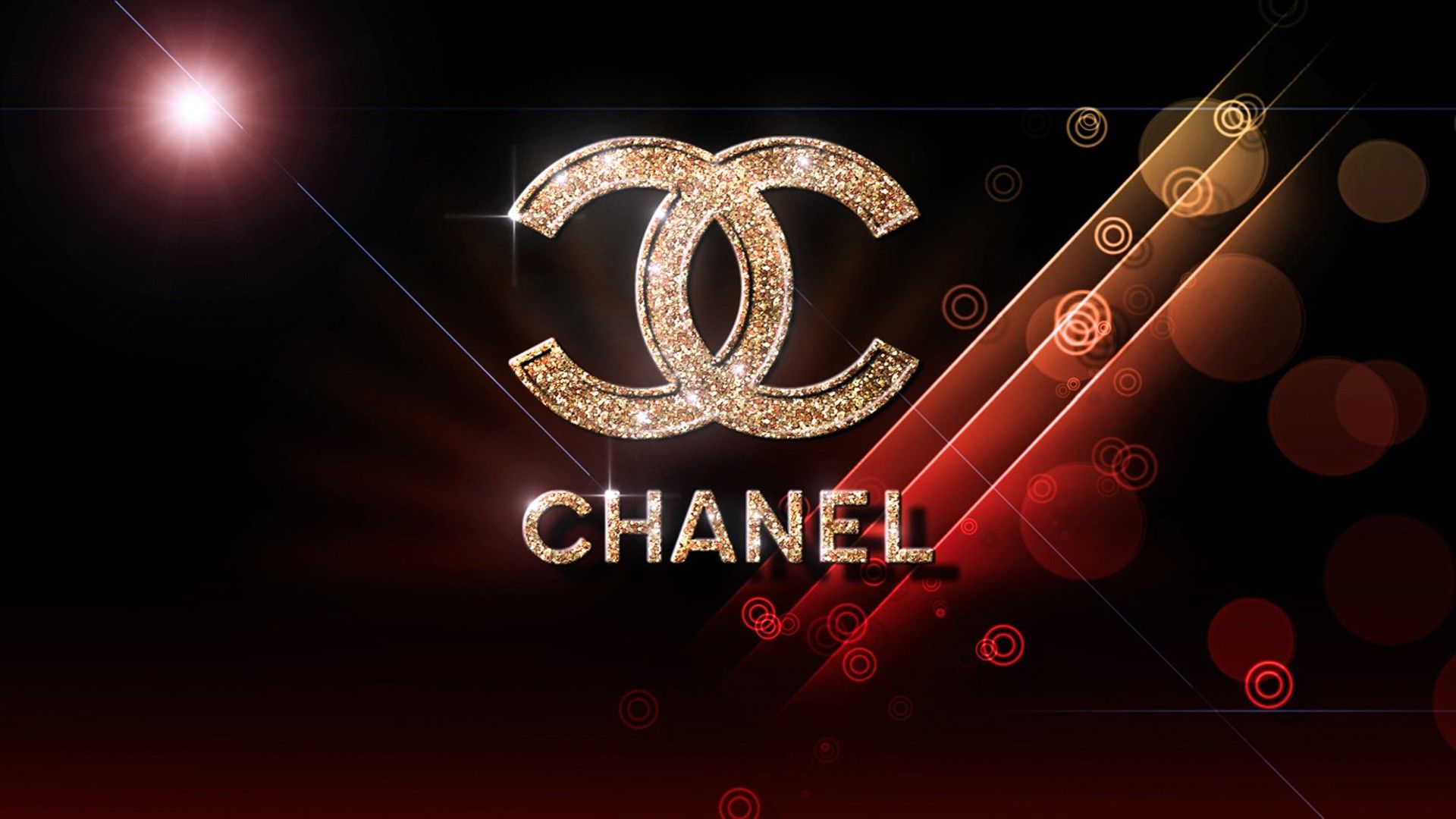 The chanel logo on a black background - Chanel