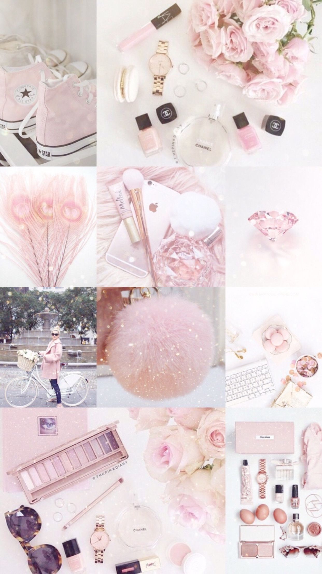 Aesthetic pink girly wallpaper background for phone - Pastel pink, Chanel