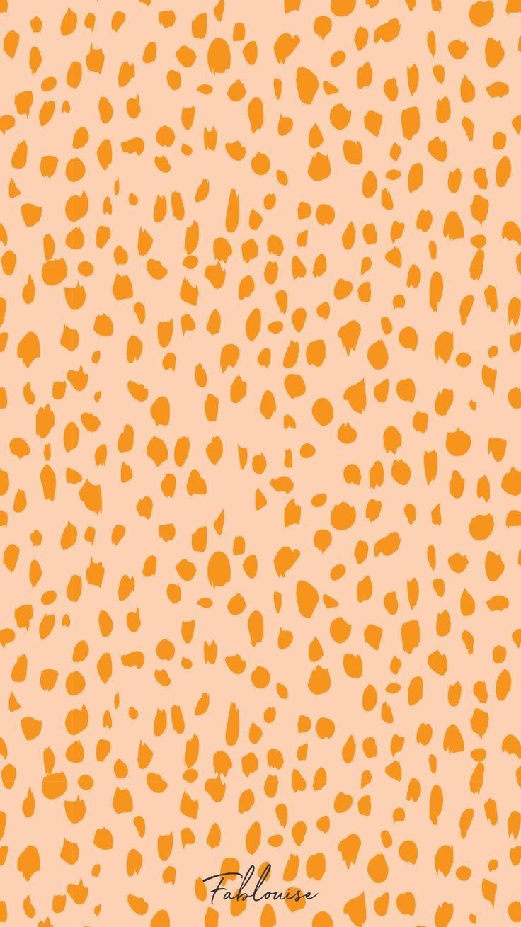 This orange leopard print phone wallpaper is perfect for your phone background or computer wallpaper. - Orange