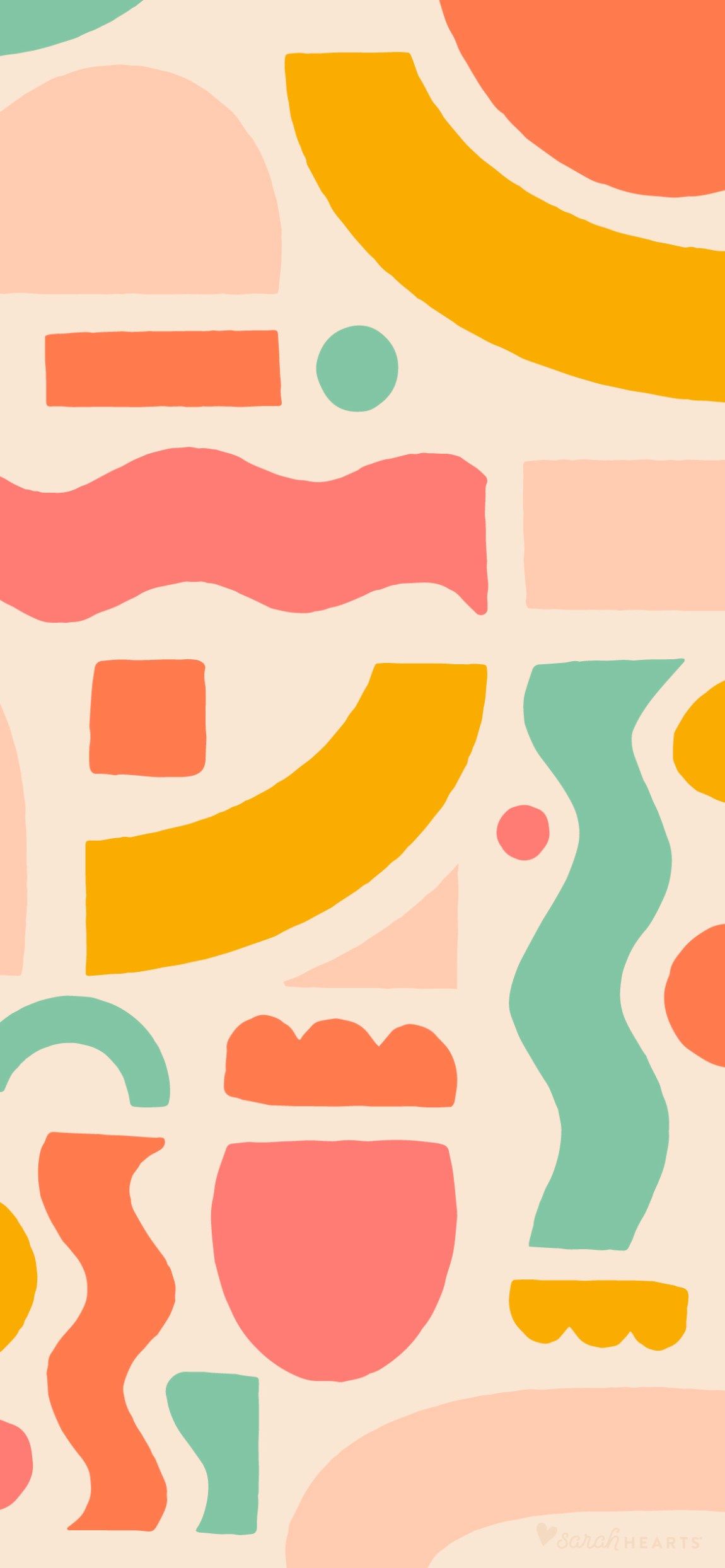 A colorful pattern of shapes and lines - Colorful, August, pizza, July