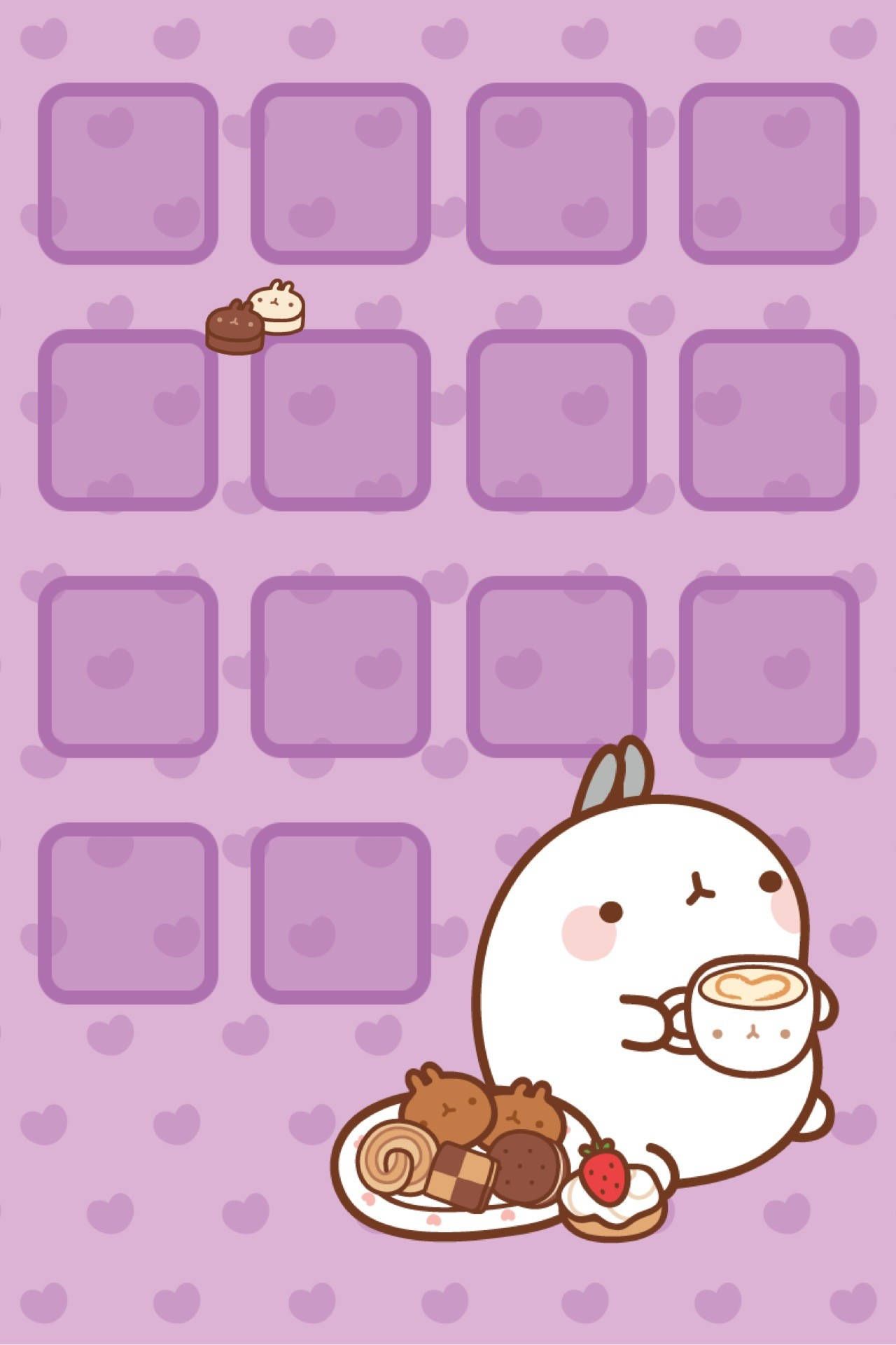 Molang and his friends are eating some desserts - Kawaii