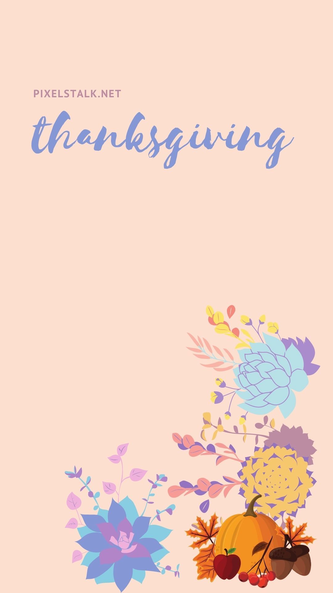 Thanksgiving background with a cute fall design - Thanksgiving