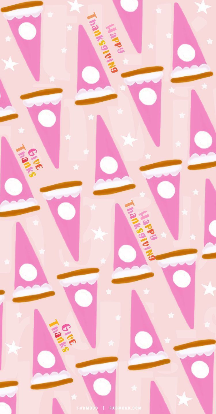 A pink patterned phone background with the words 