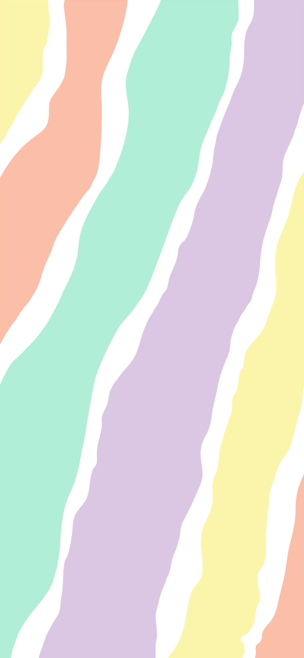 A wavy pattern of pastel colors - Pastel, pastel minimalist, pastel rainbow