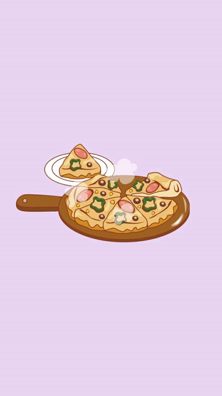 A plate of pizza on a purple background - Food, foodie, pizza