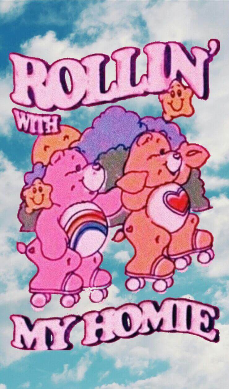 A poster with two bears on roller skates - Indie