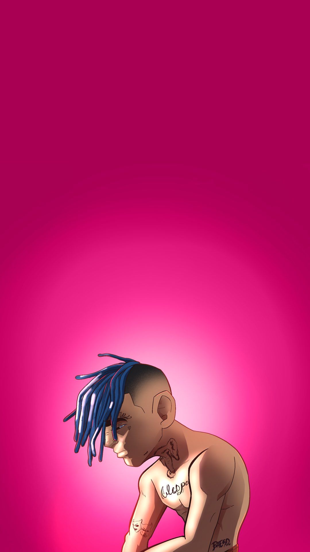 IPhone wallpaper of the cover art for XXXTentacion's album 17. - XXXTentacion