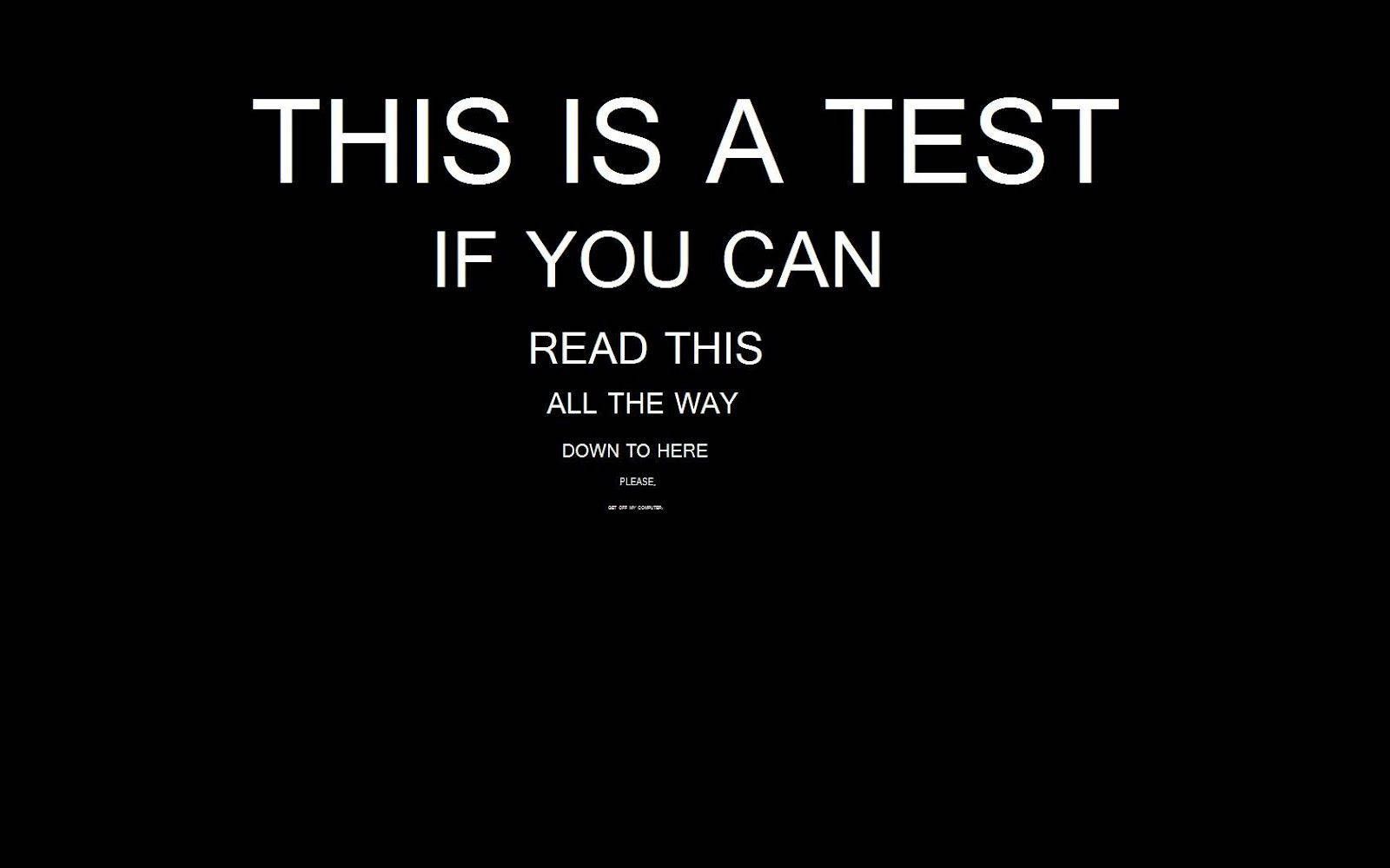 This is a test if you can read - Computer