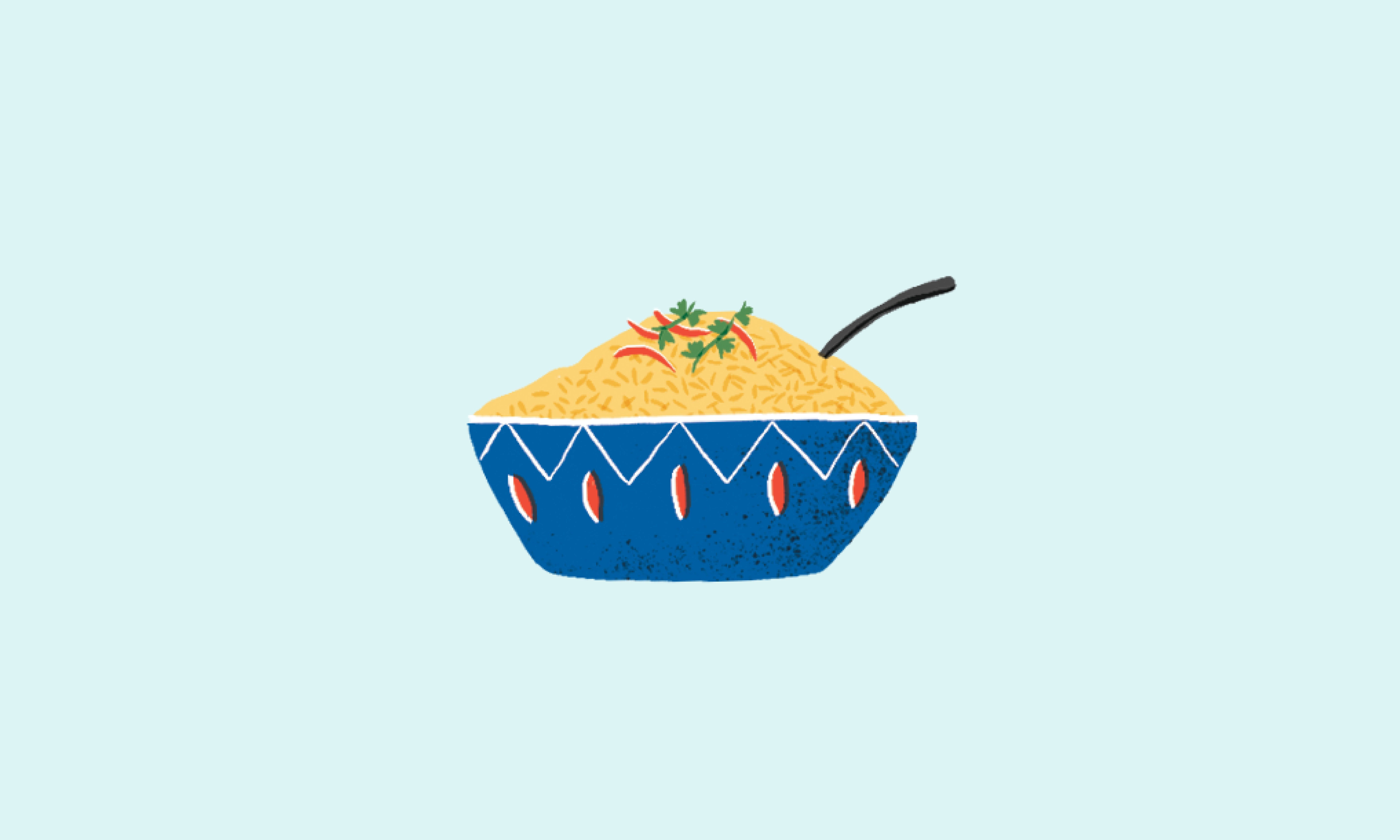 An illustration of a bowl of pasta - Food
