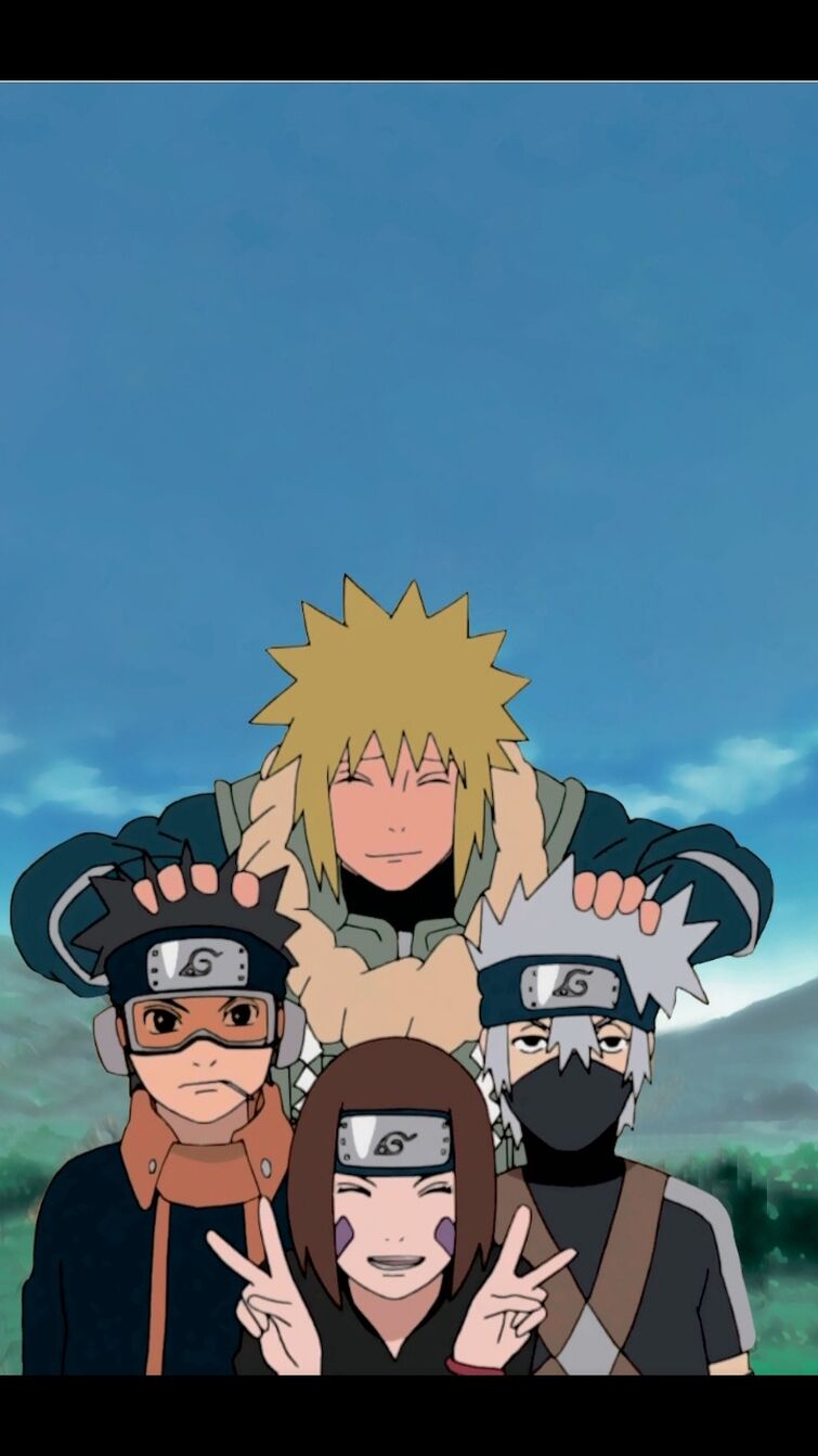 The 4 main characters of Naruto. - Naruto