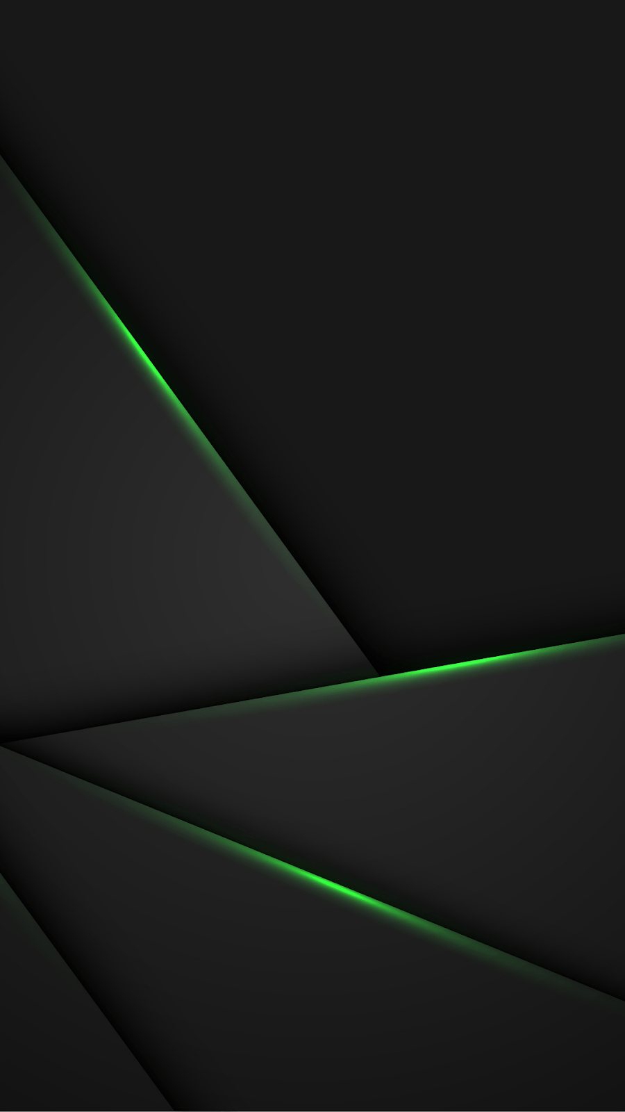 Black and green abstract wallpaper with a geometric design - Simple