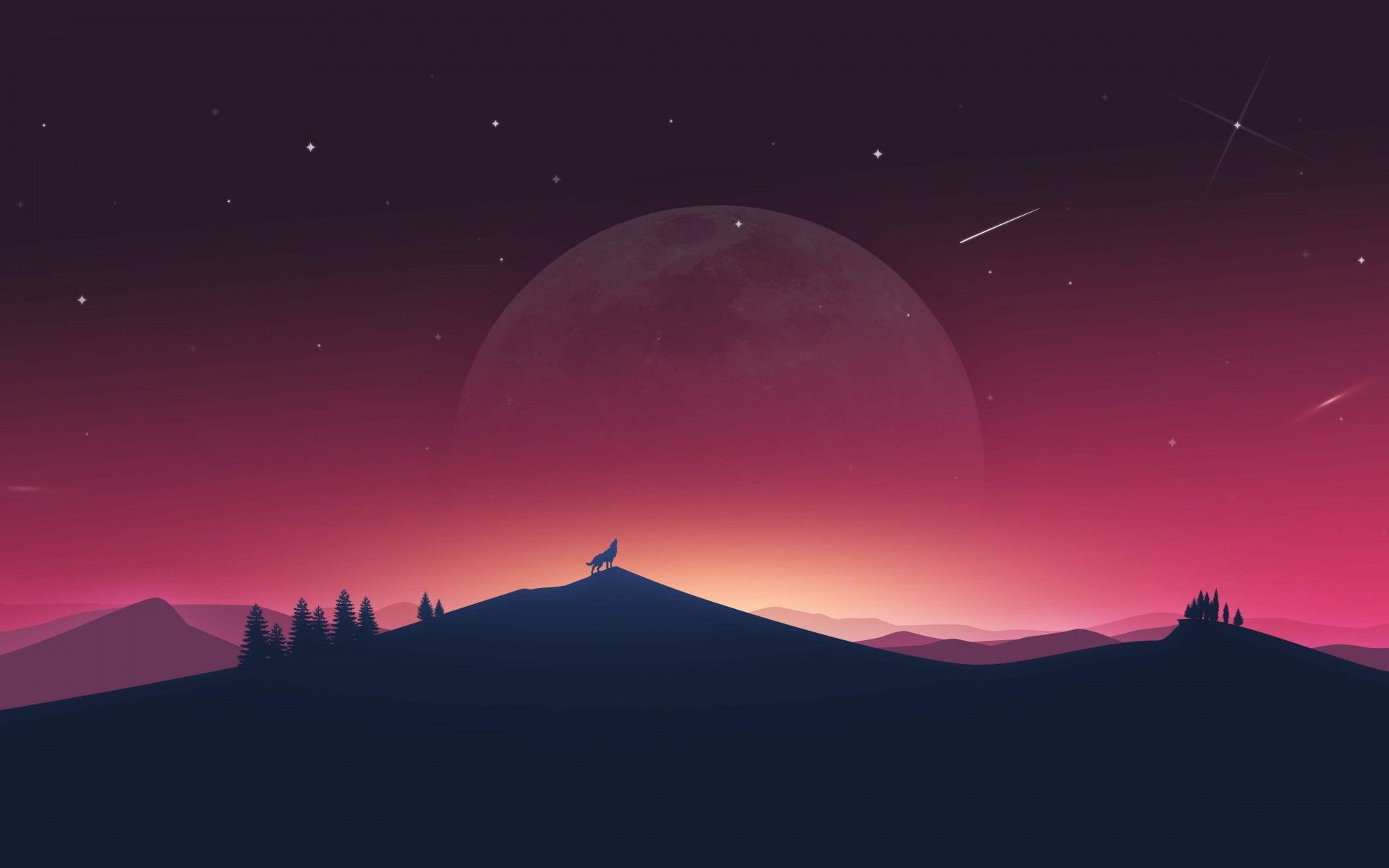 Aesthetic Moon Background Free download