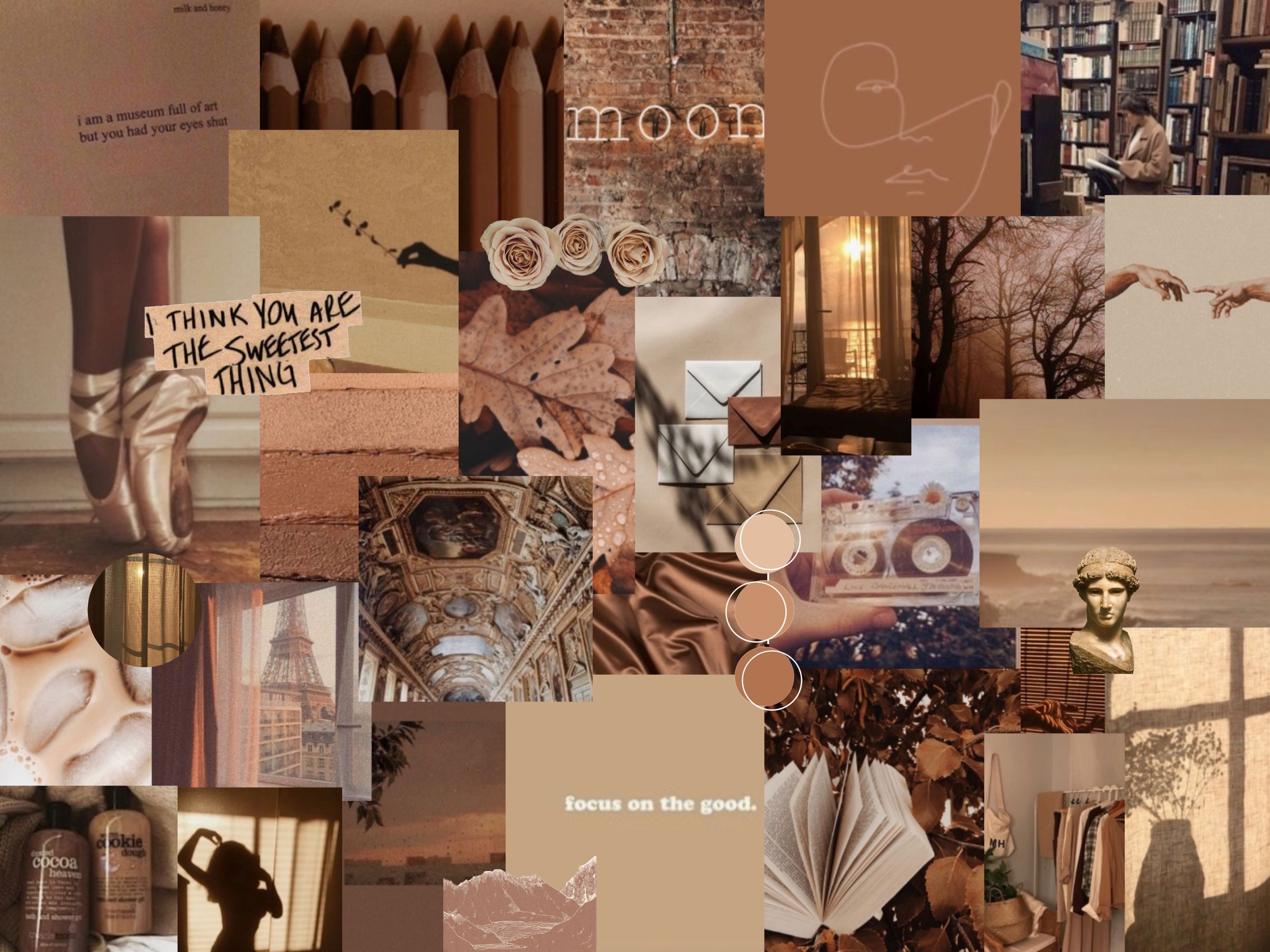 Brown aesthetic. Cute desktop wallpaper, iPad wallpaper, Kawaii wallpaper