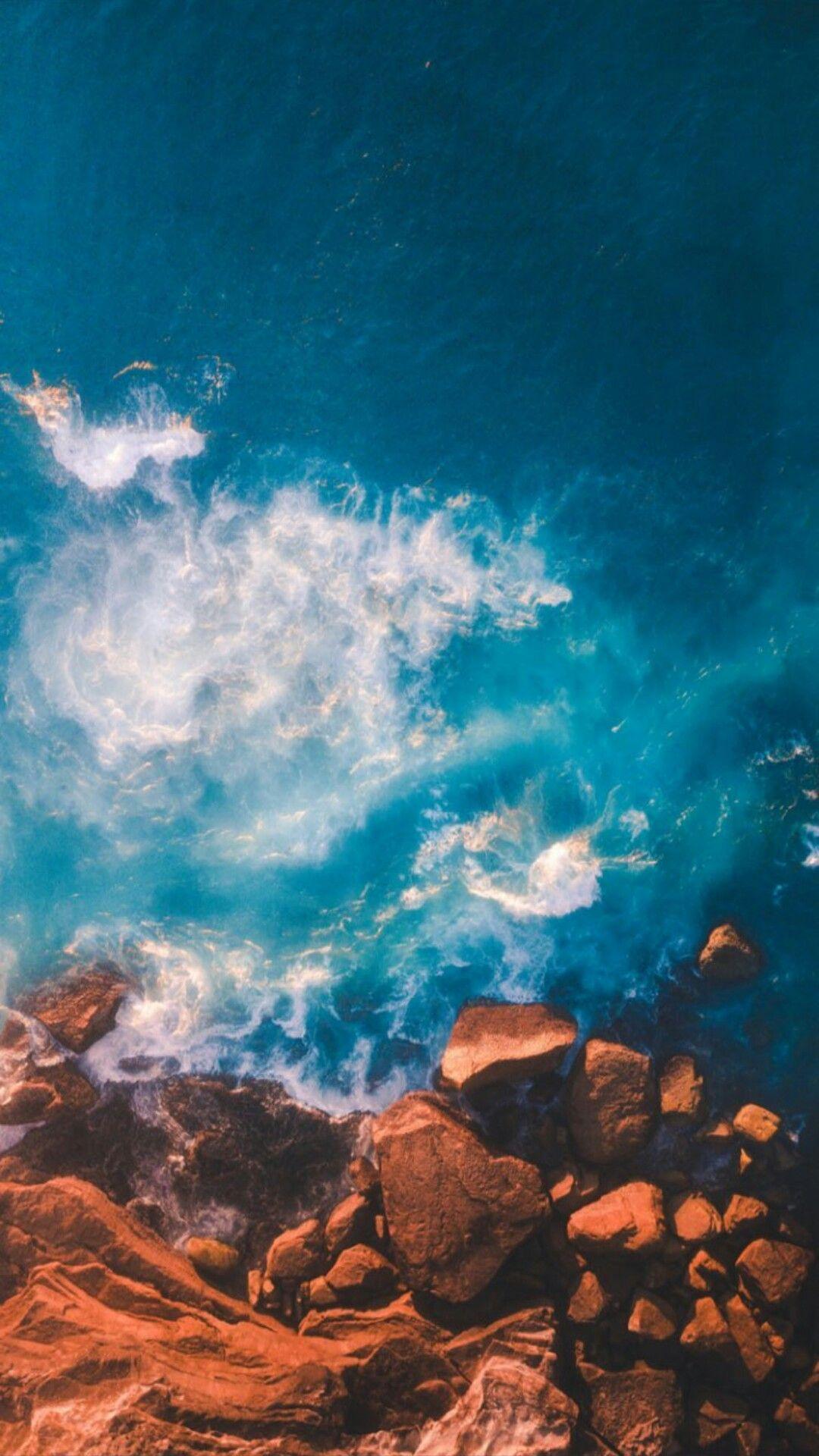 Aerial view of the ocean - Water, pretty