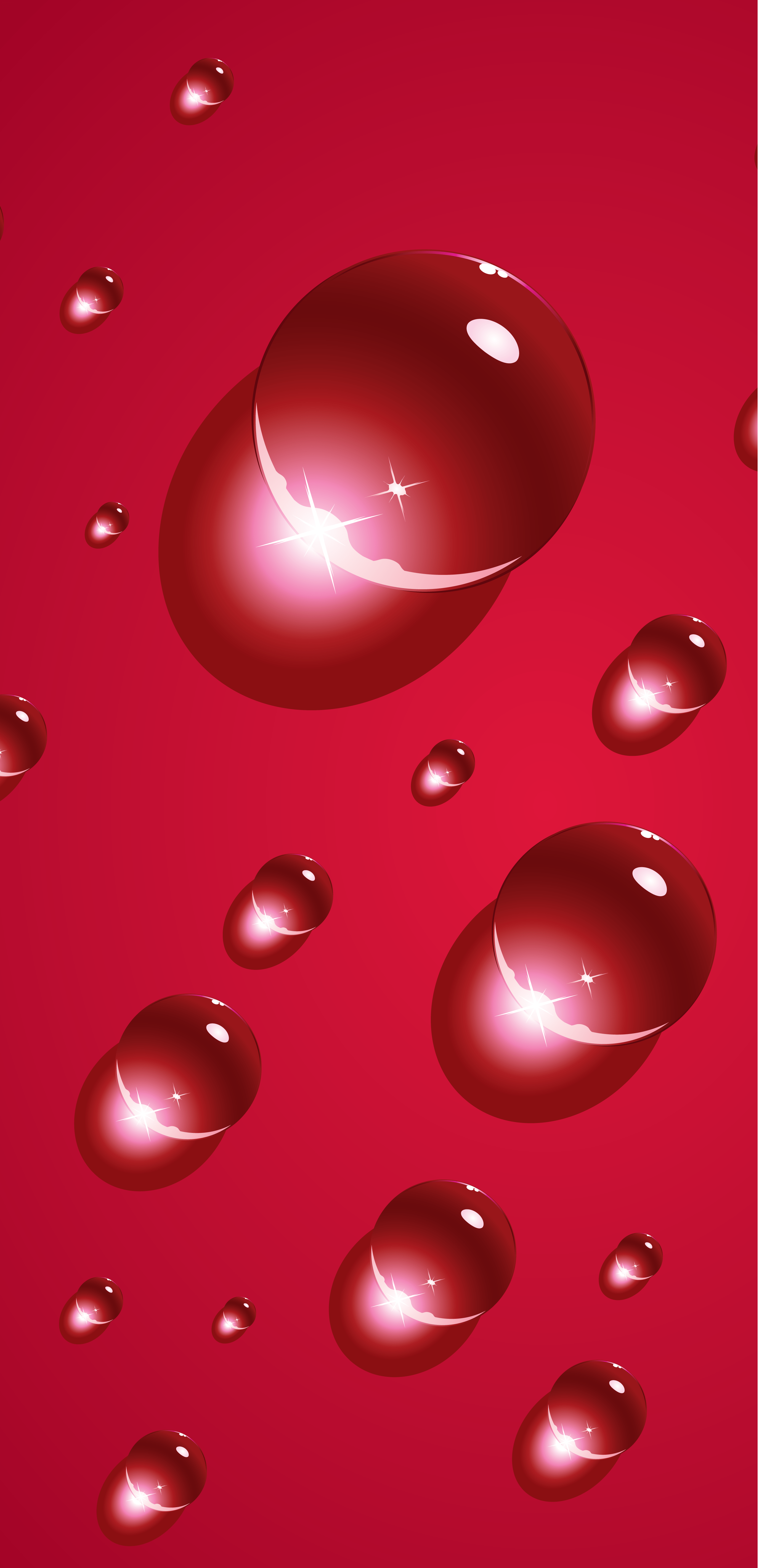 A red image with water droplets. - Water