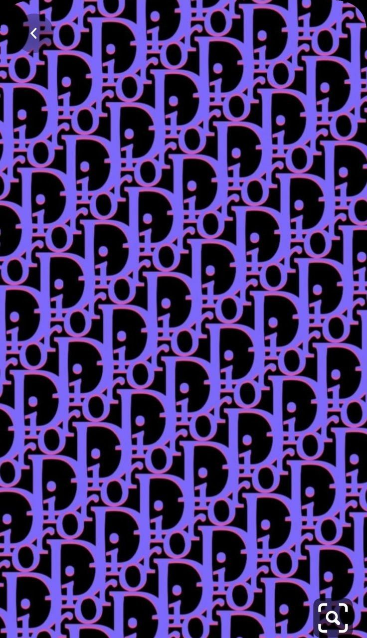 A purple and black pattern with the letter b - Dior