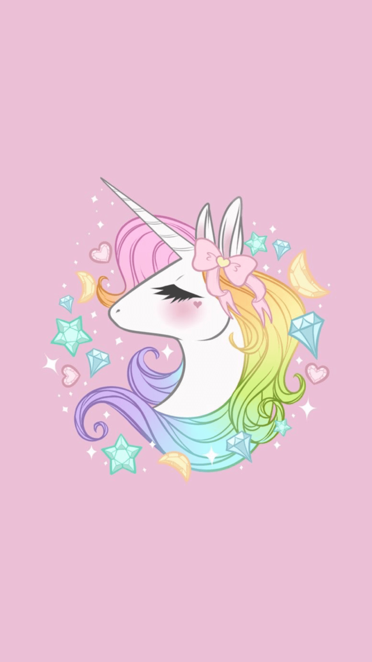 A unicorn with rainbow hair and stars on it - Unicorn