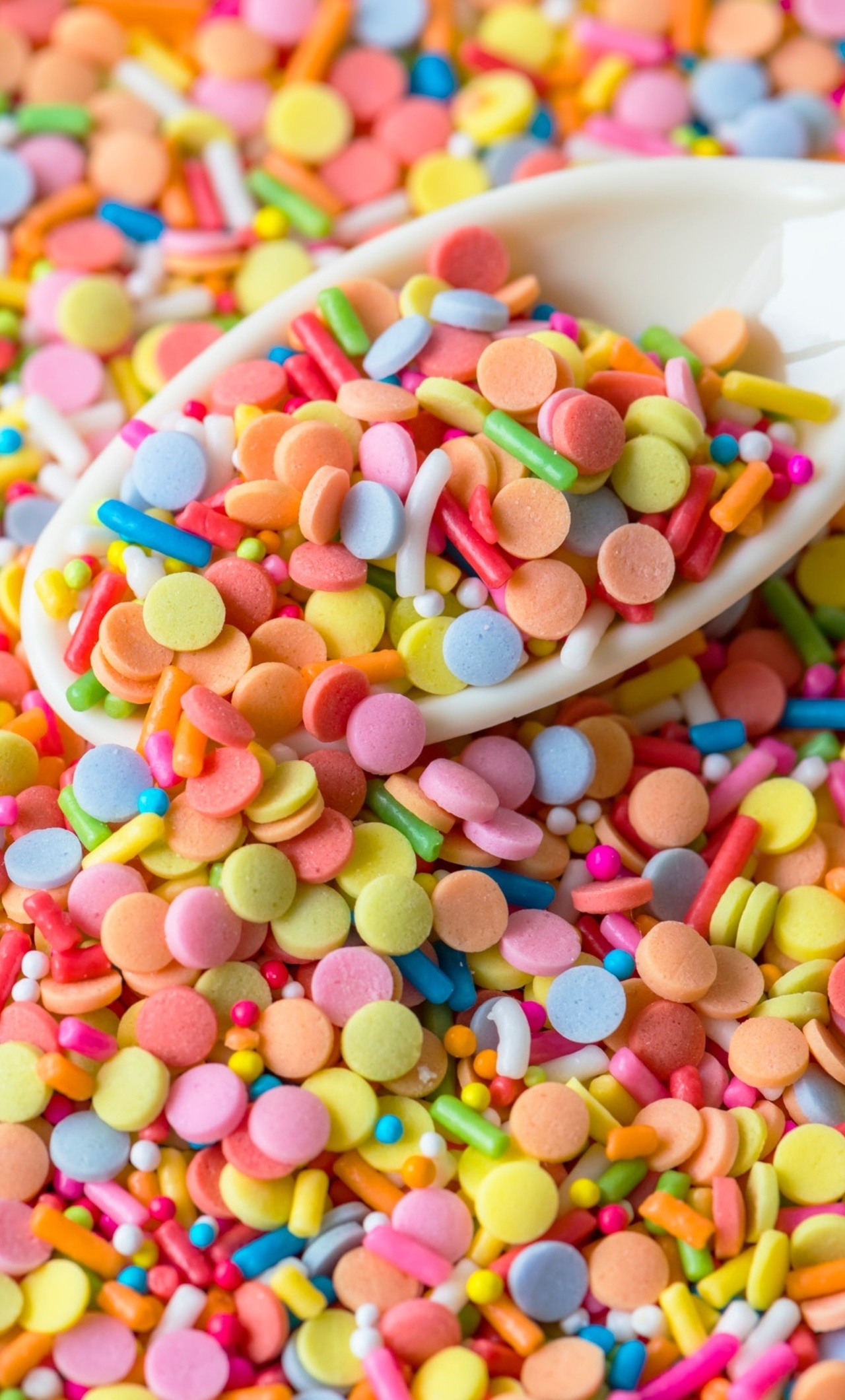 Candies Scoop Colorful Sprinkles iPhone HD 4k Wallpaper, Image, Background, Photo and Picture