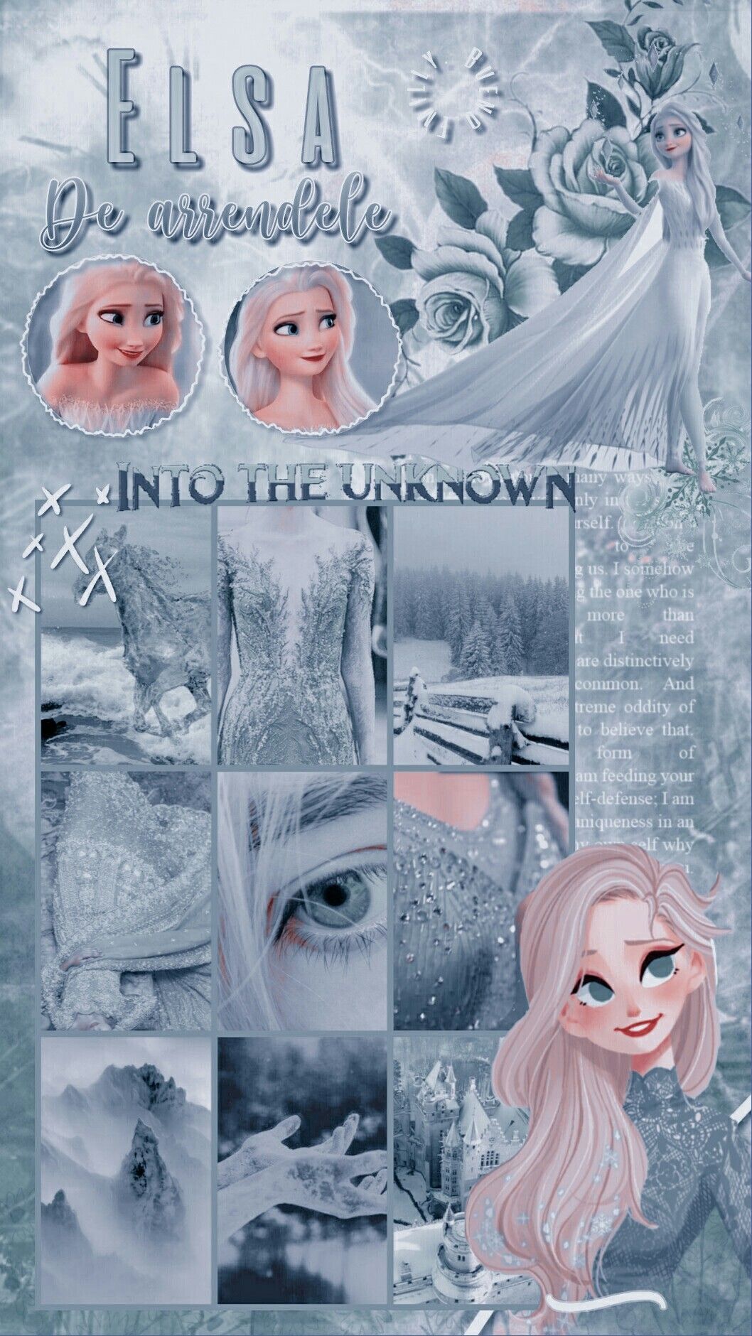 Aesthetic 3.0 Elsa. Wallpaper bonitos, Desenhos de personagens da disney, Poster de parede