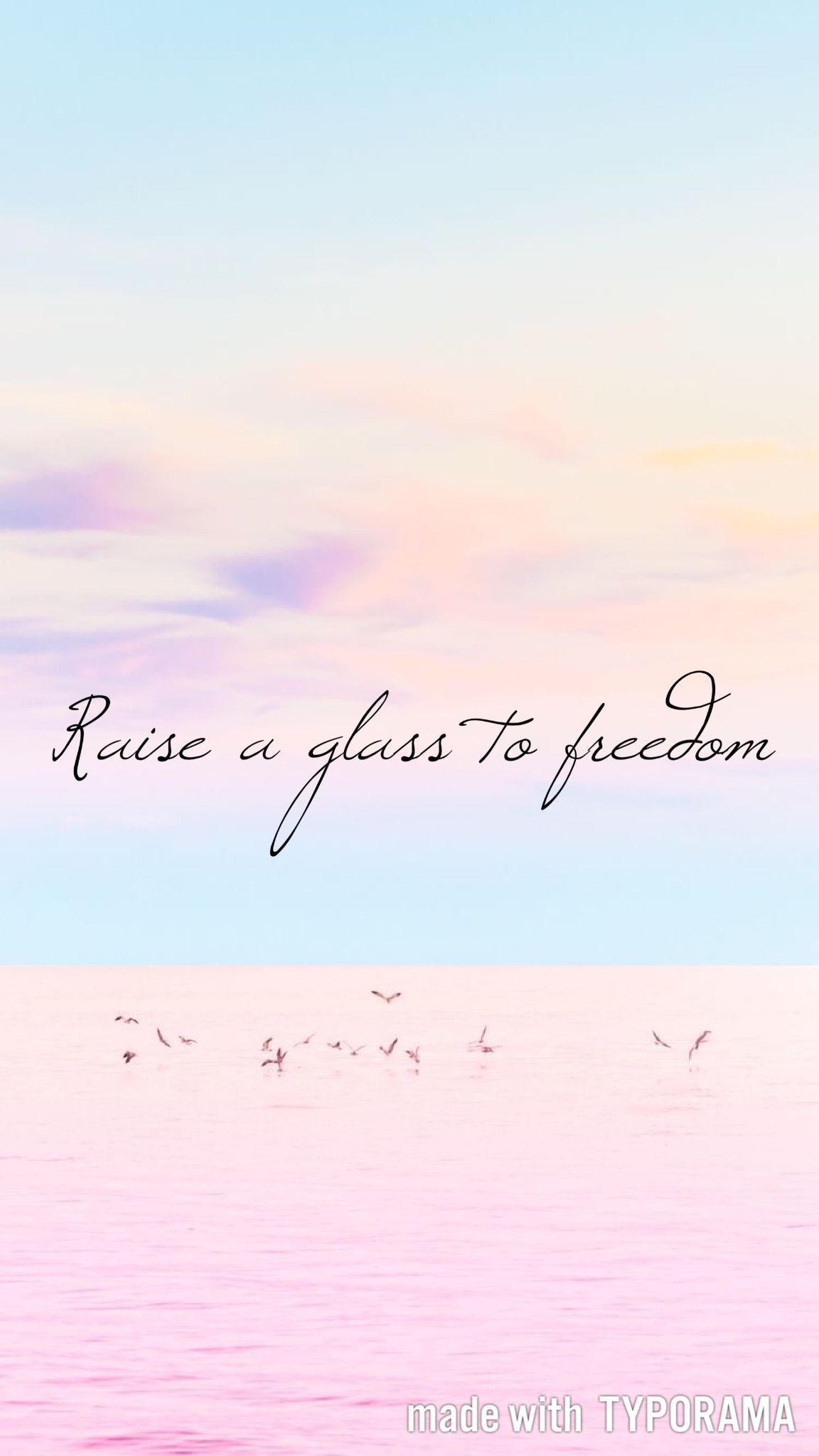 Raise a glass to freedom. - Broadway, Hamilton