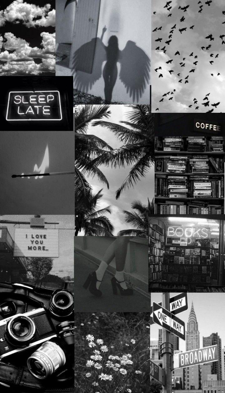 A collage of black and white photos with different themes - Broadway