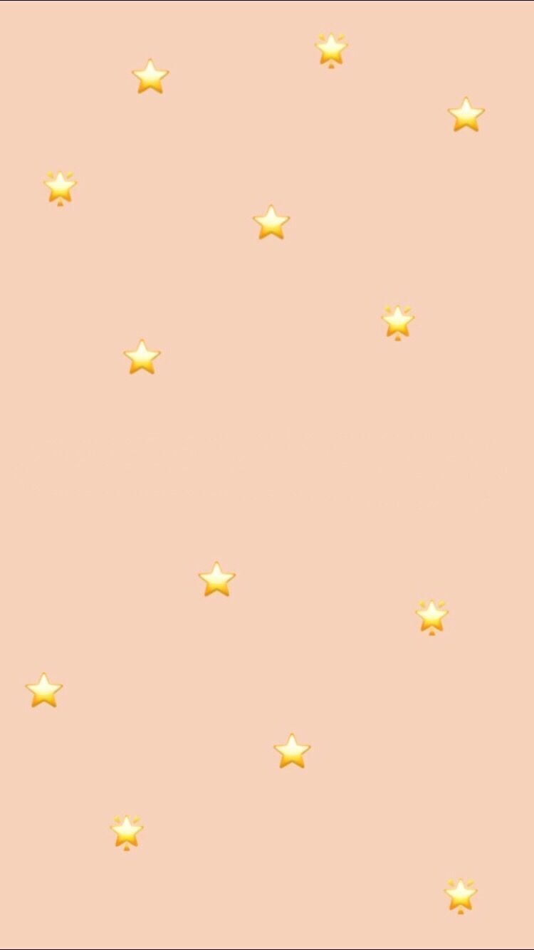 A yellow star pattern on pink background - Emoji