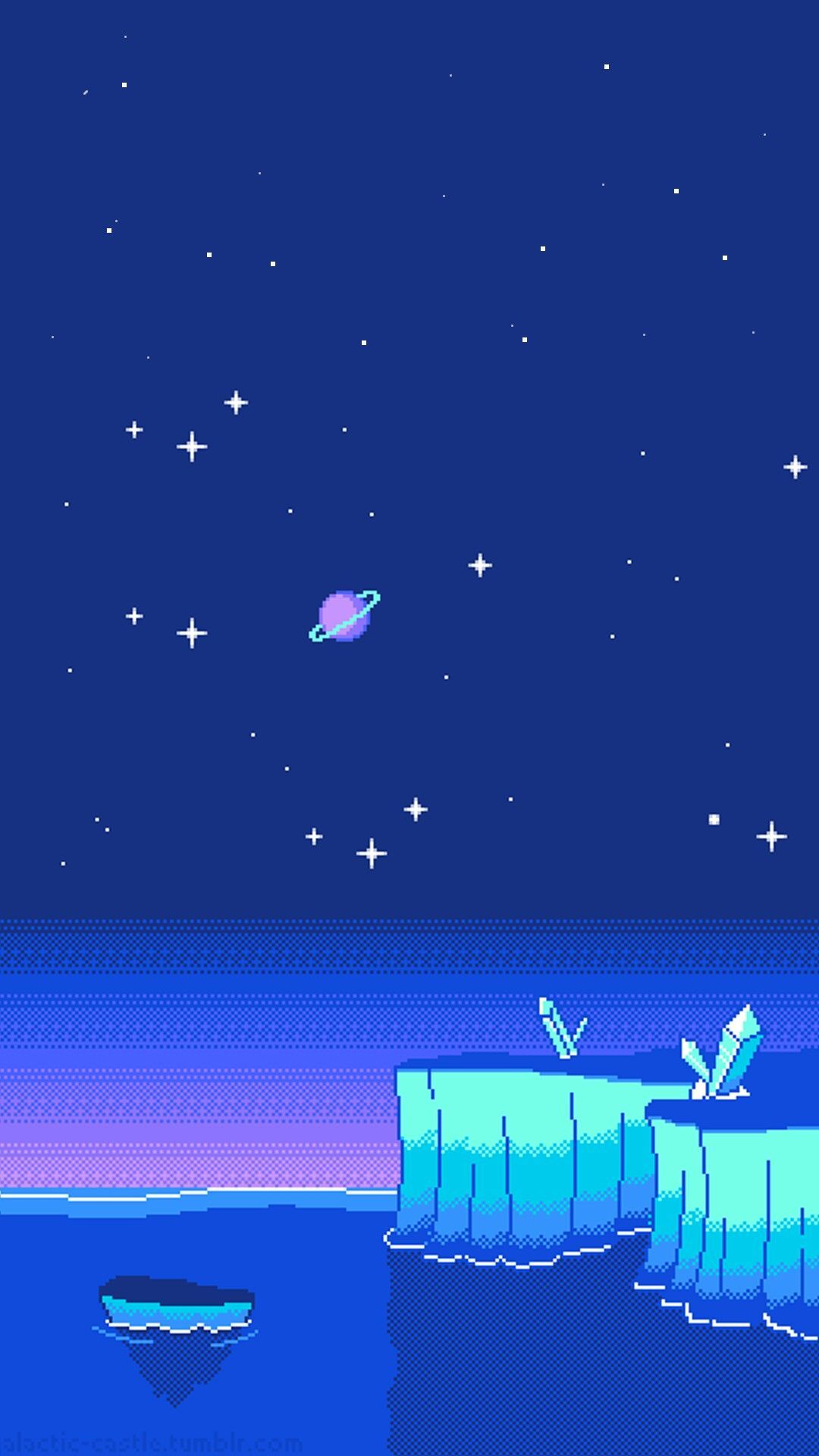 1080x1920 wallpaper of a whale jumping out of the water - Pixel art, art
