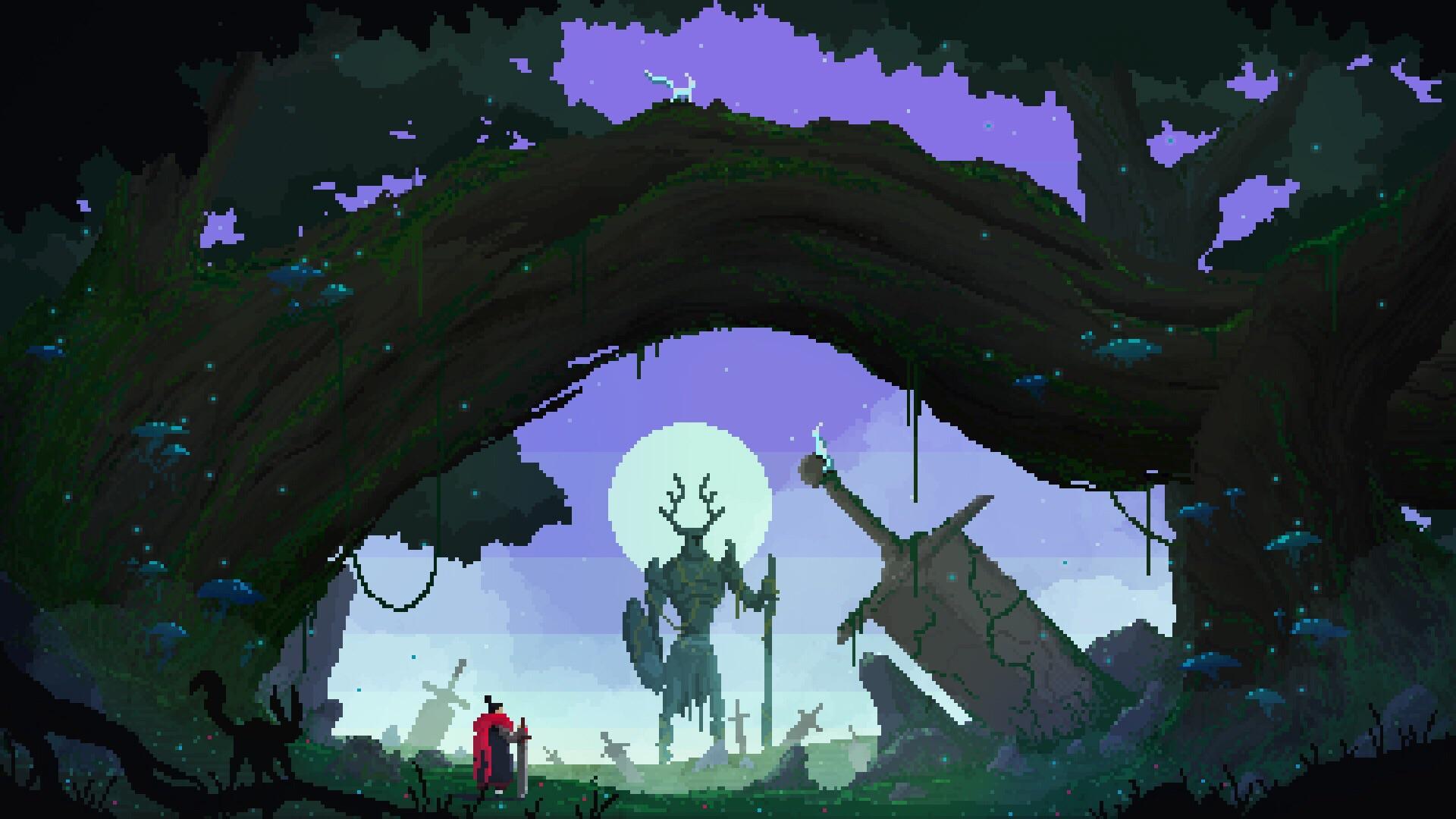 The forest of hollow trees - Pixel art