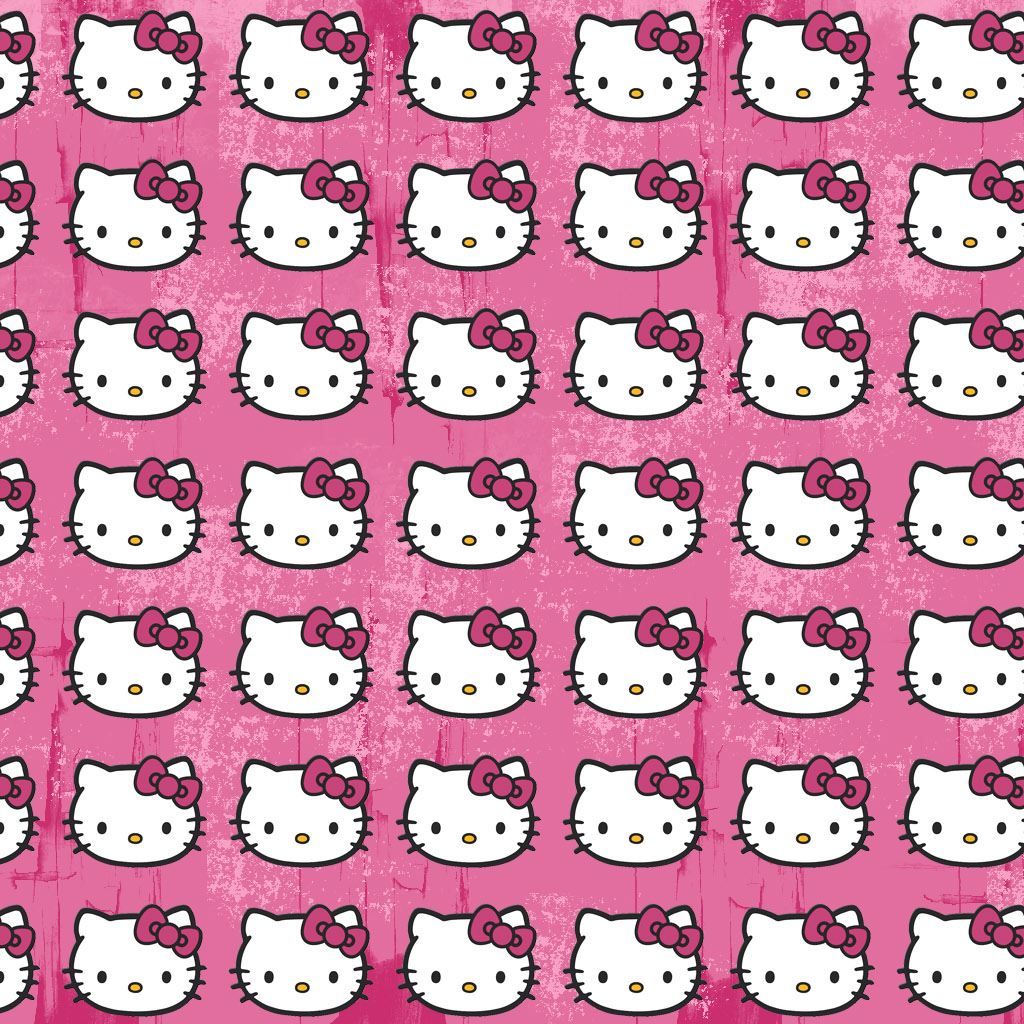 A hello kitty pattern on pink background - Pattern