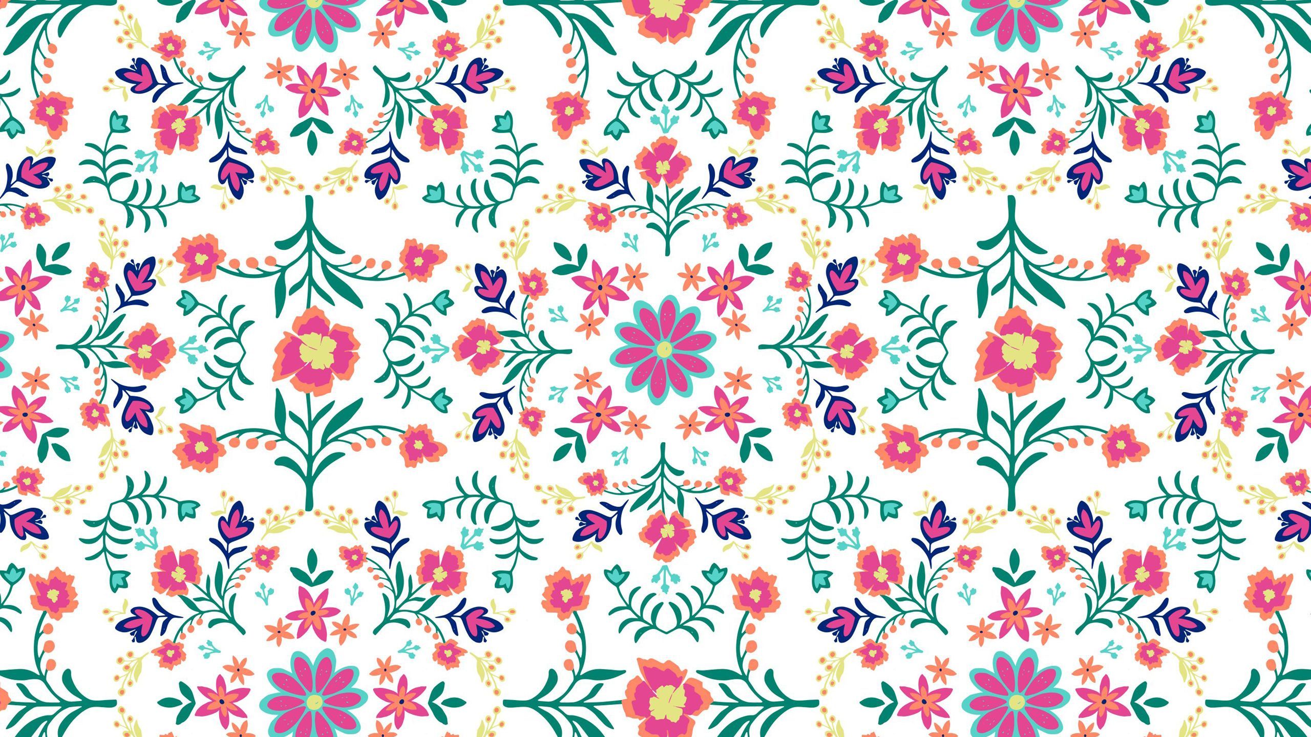 Floral Pattern HD Boho Aesthetic Wallpaper