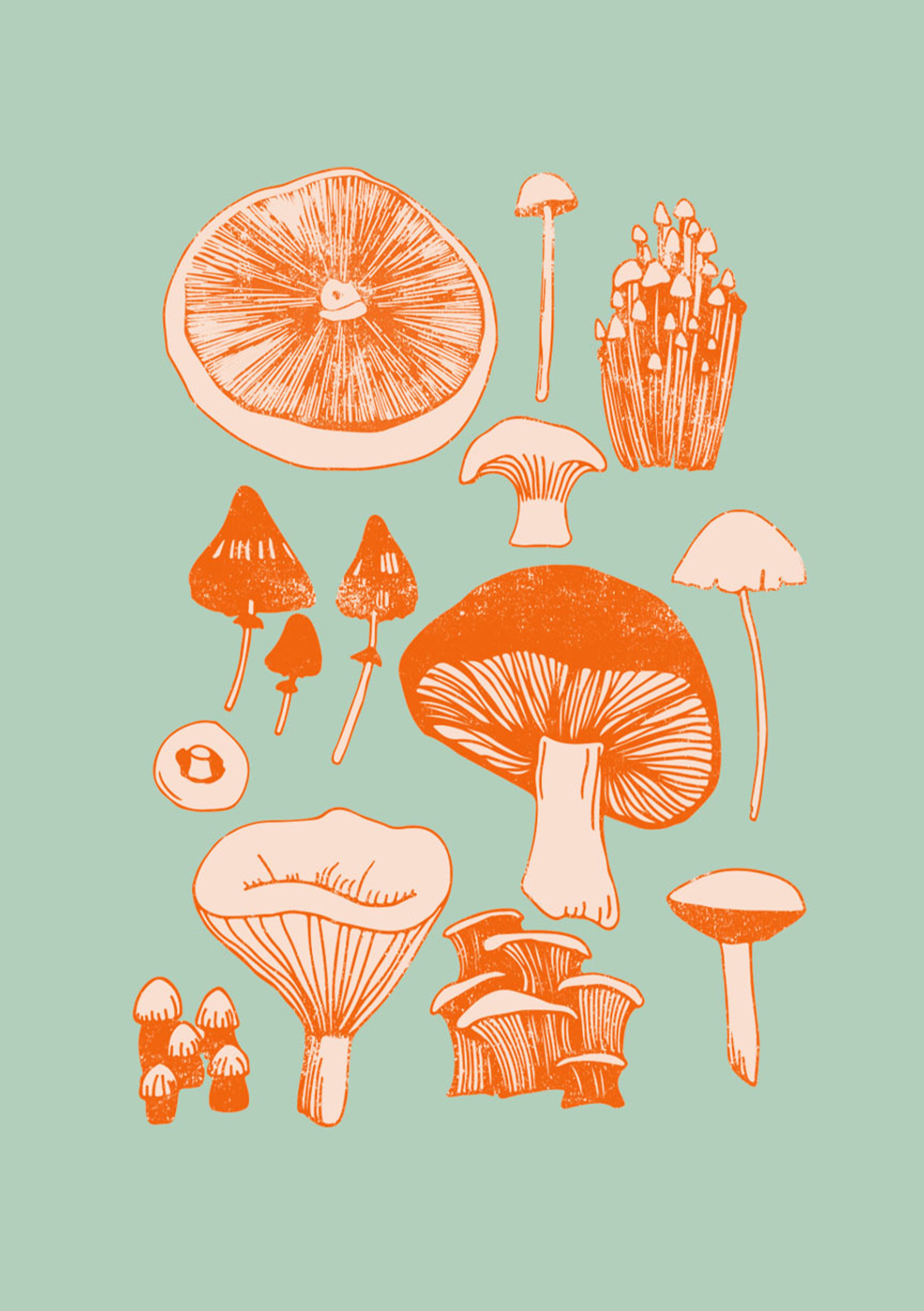 Kawaii Mushroom Wallpaper