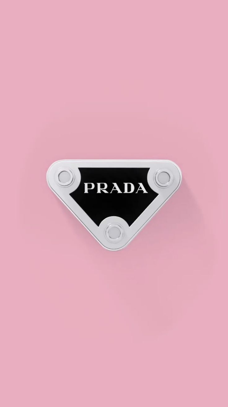A prada logo on pink background - Apple Watch