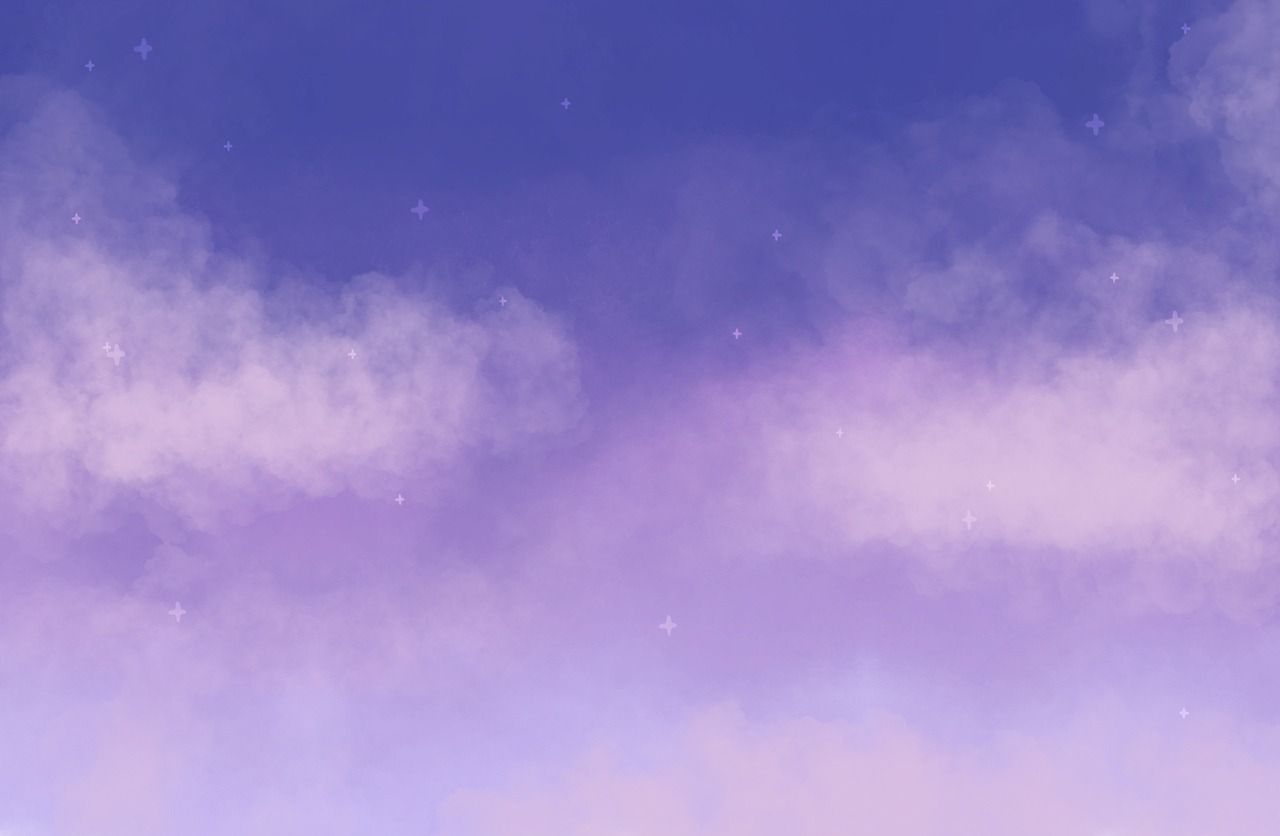 A painting of the sky with clouds - Pastel purple