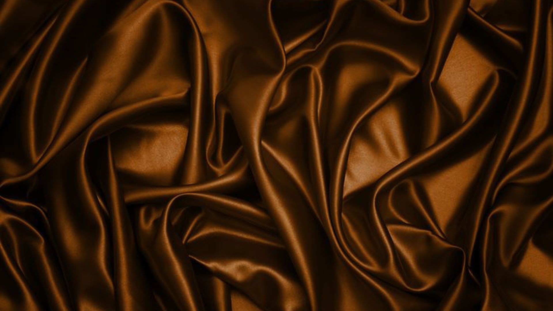 A close up of some brown silk fabric - Brown, silk