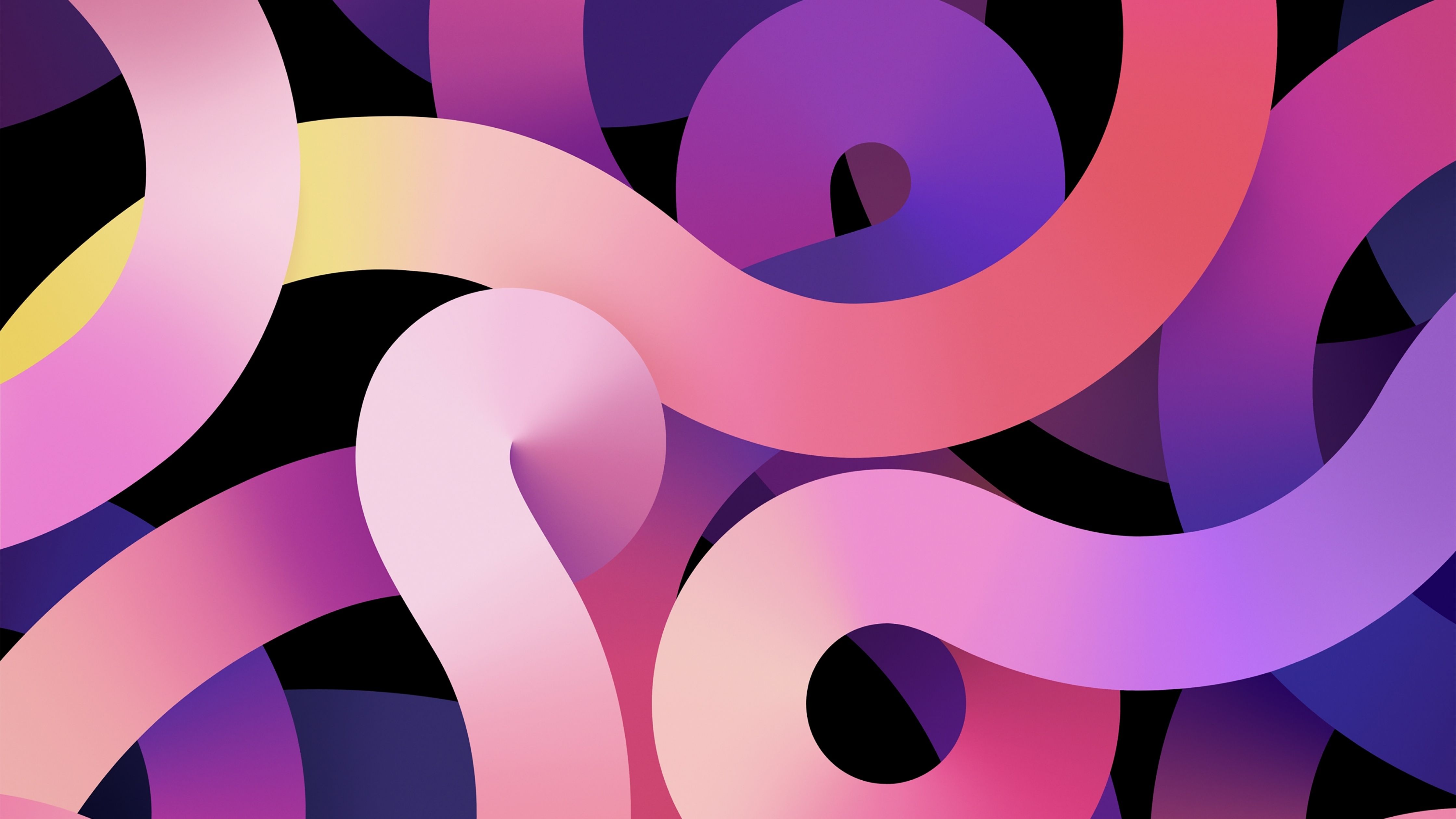 A colorful abstract pattern of wavy lines - HD, hot pink