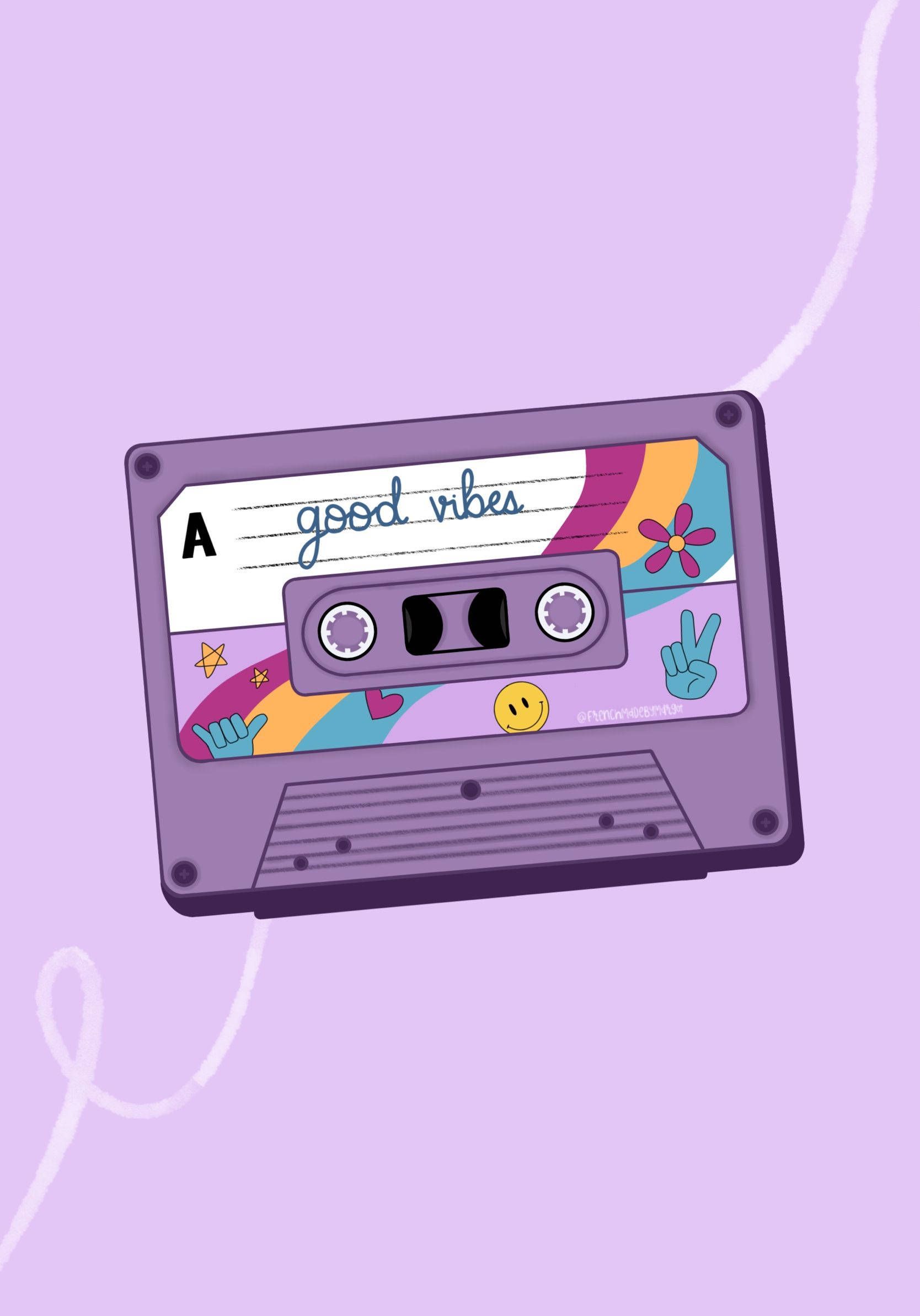 Download Compact Cassette Music Aesthetic Wallpaper