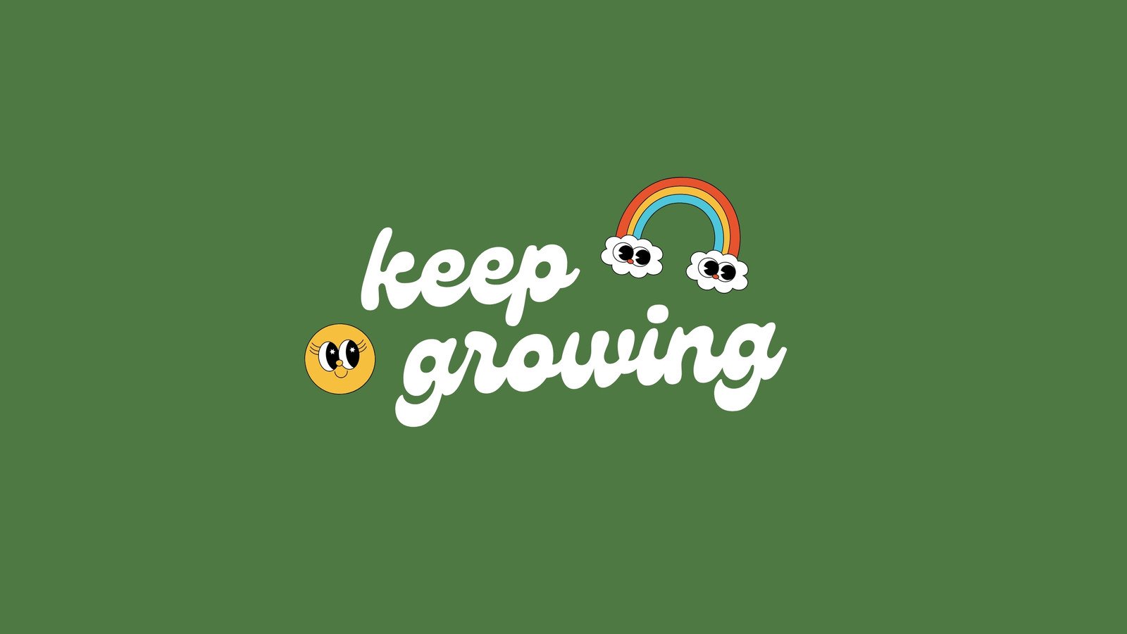 A logo for keep growing - Light green