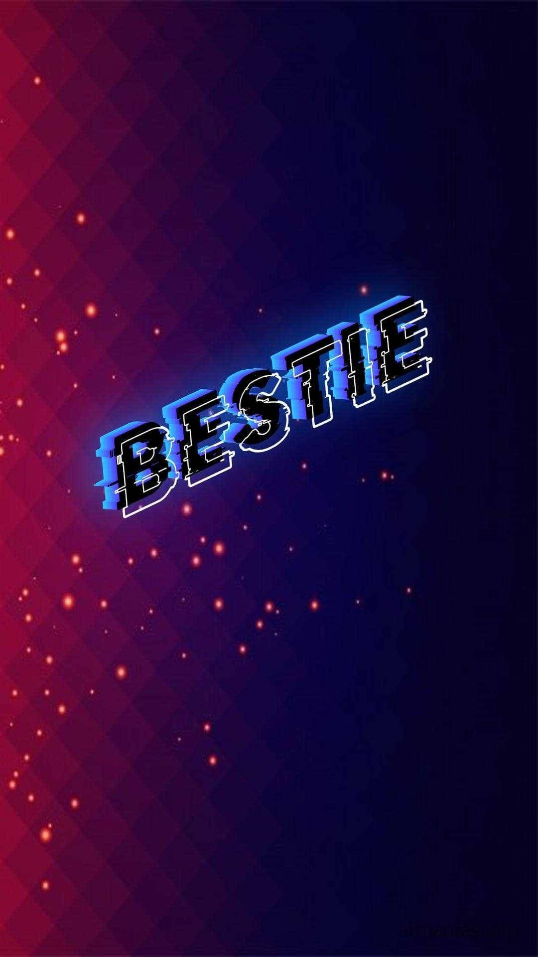 Download Sparkling Neon Bestie Wallpaper