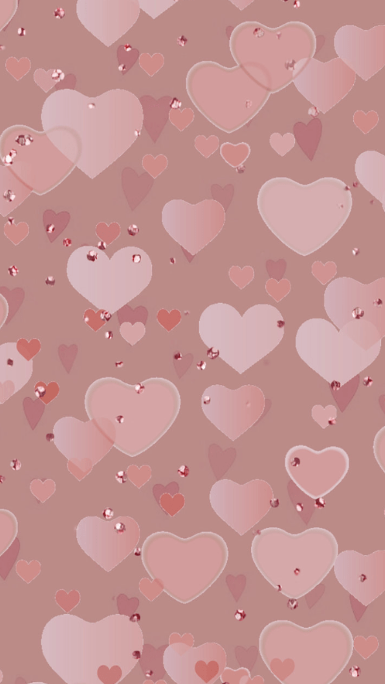 A pink and red heart wallpaper - Pink heart