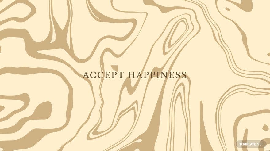 Accept happiness quote on a marble background - Beige, marble