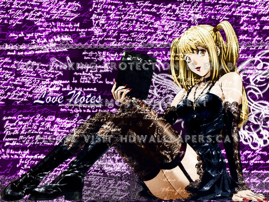 Misa Amane Purple Deathnote Anime Note Misa