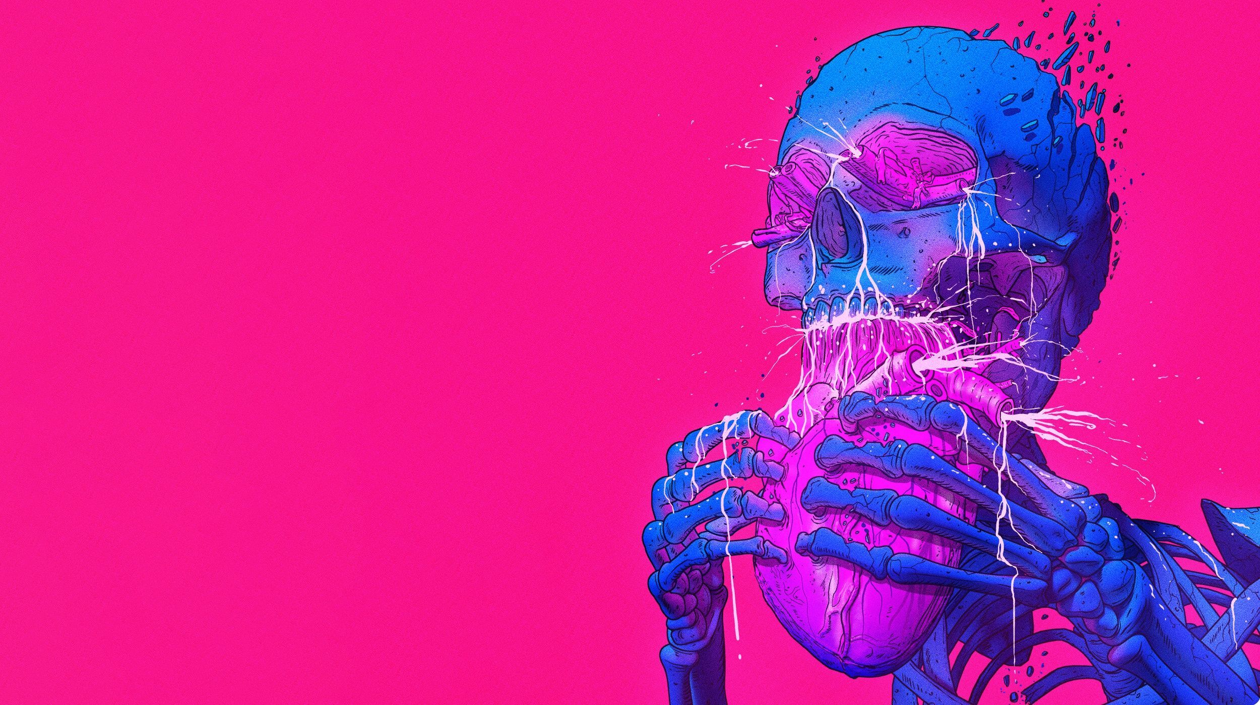 Aesthetic Skeleton Desktop Wallpaper