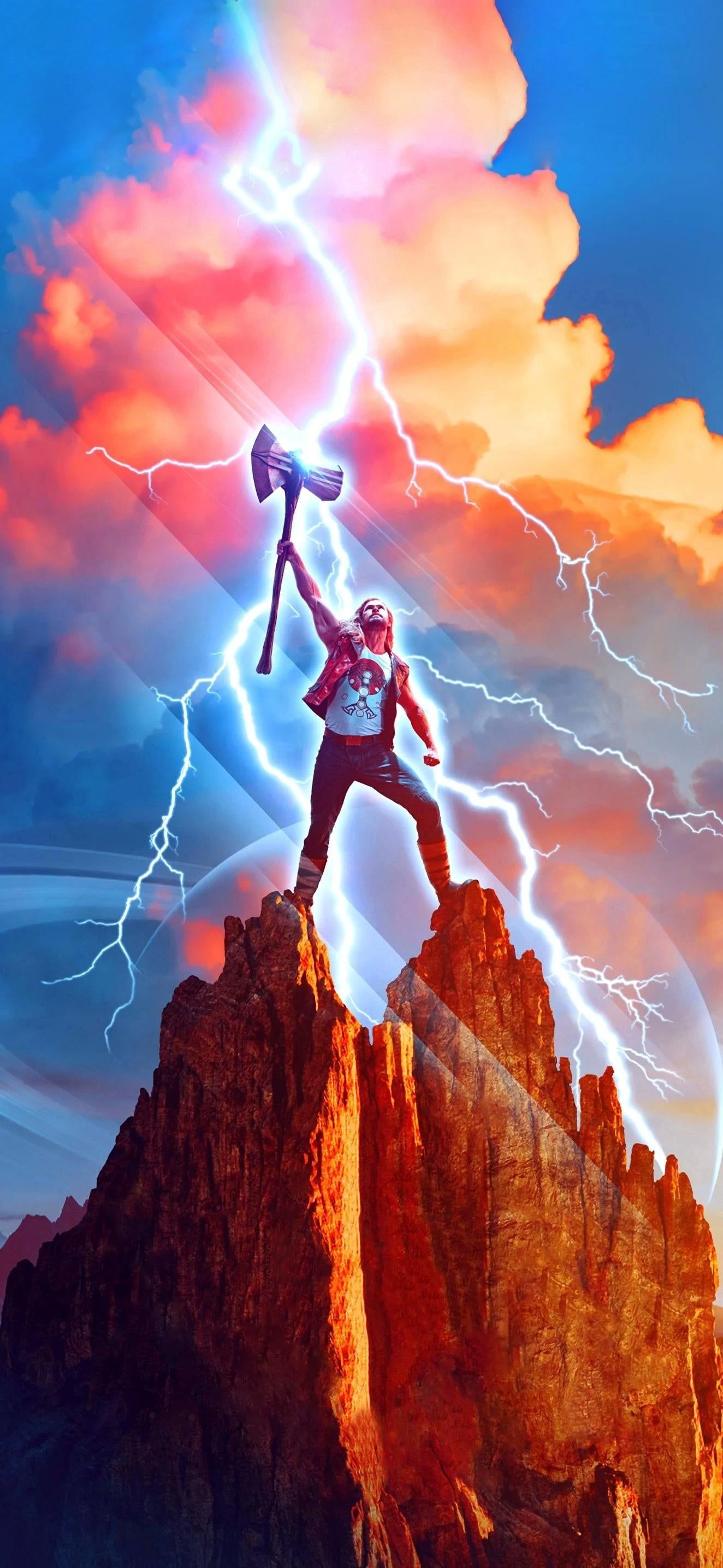 Thor: Love and Thunder wallpaper 1242x2688 for iPhone X, iPhone XS, iPhone XR, iPhone XS Max, iPhone SE, iPhone 7, iPhone 8, iPhone 6, iPhone 6s, iPhone 5, Samsung Galaxy S10, S10 Plus, S10e, S9, S9 Plus, S8, S8 Plus, S7, S7 Edge, iPad Pro, iPad Air, iPad Mini, iPod Touch, and other devices - Thor