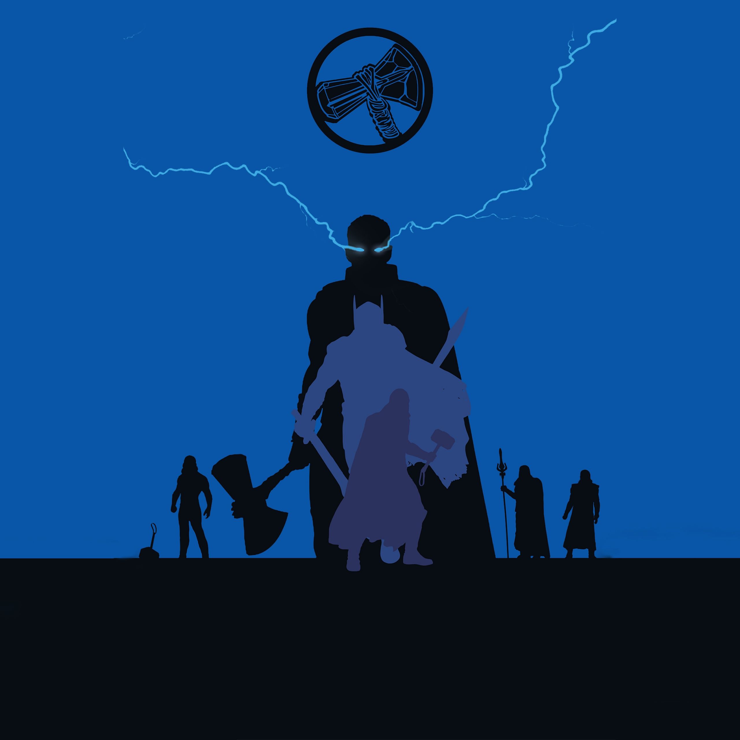 Thor Wallpaper 4K, God of Thunder, Minimal